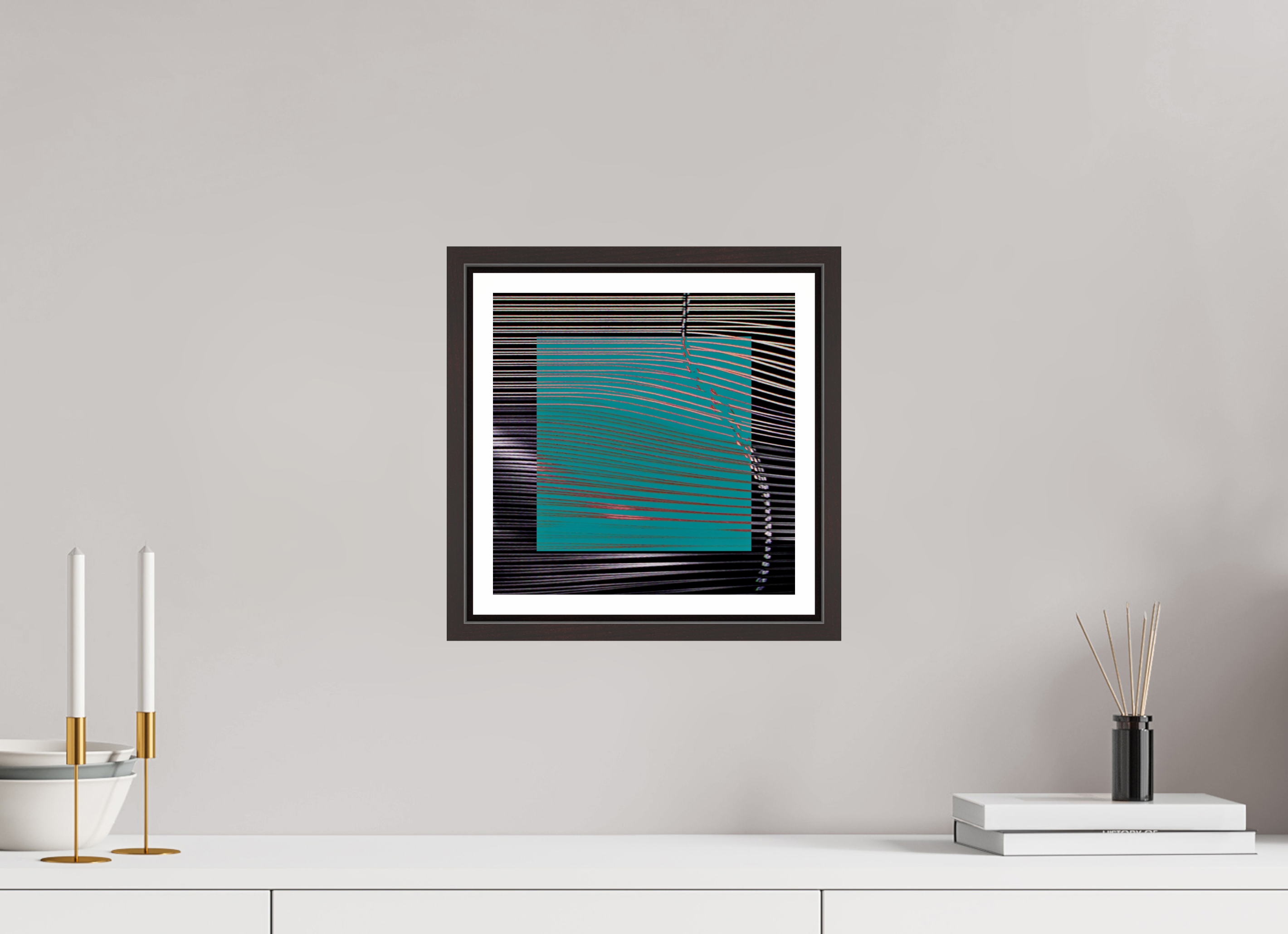 10 x 10″, Floater Frame (Alder Brown) New Wave