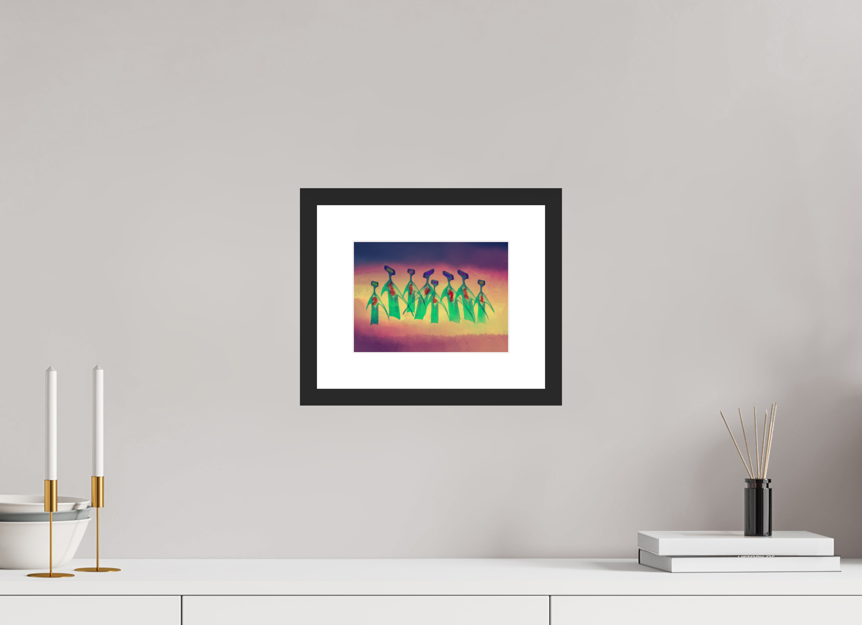 8.2 x 6″, Framed #1 awe