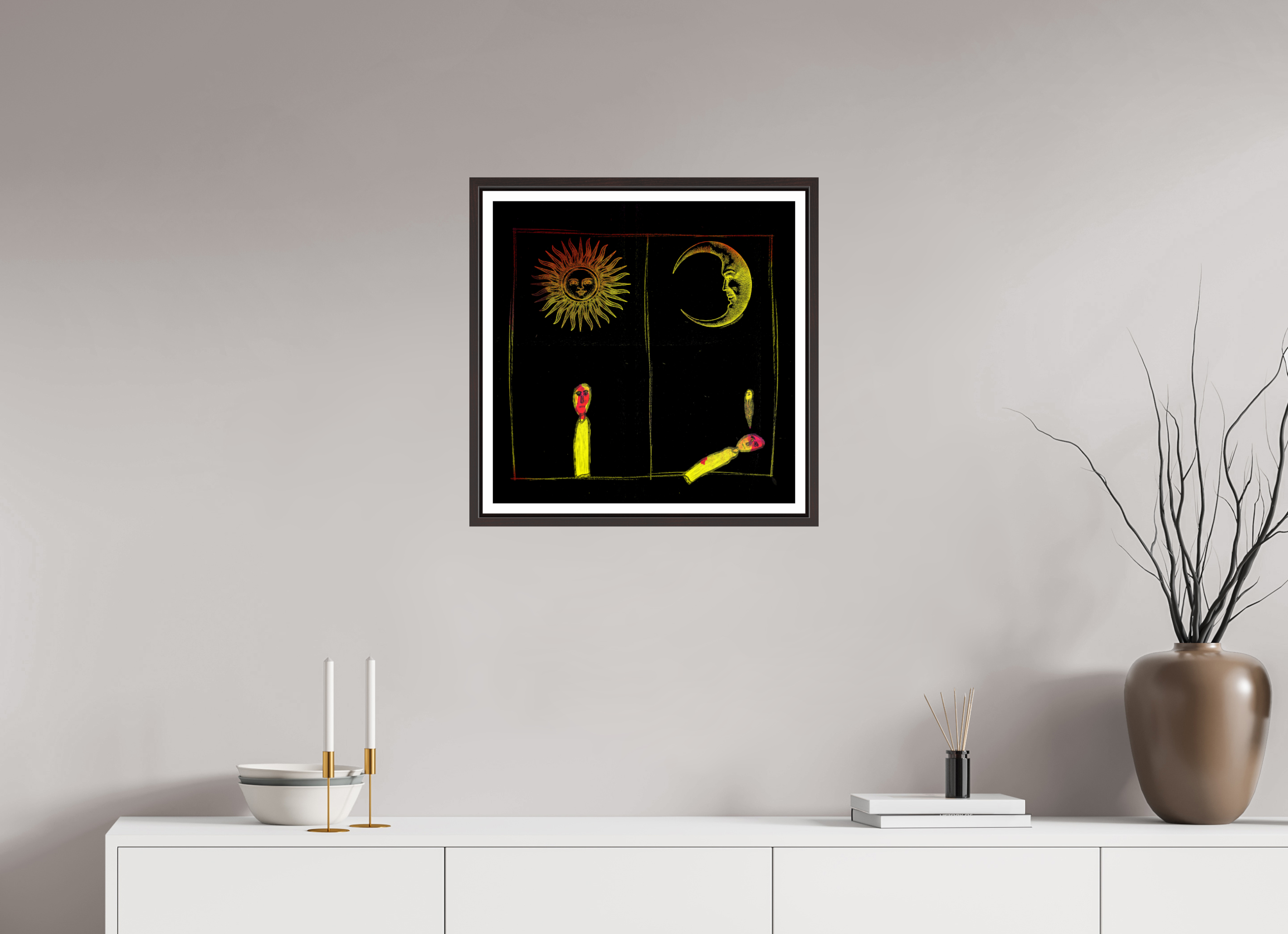 20 x 20″, Floater Frame (Alder Brown) Life Cycle