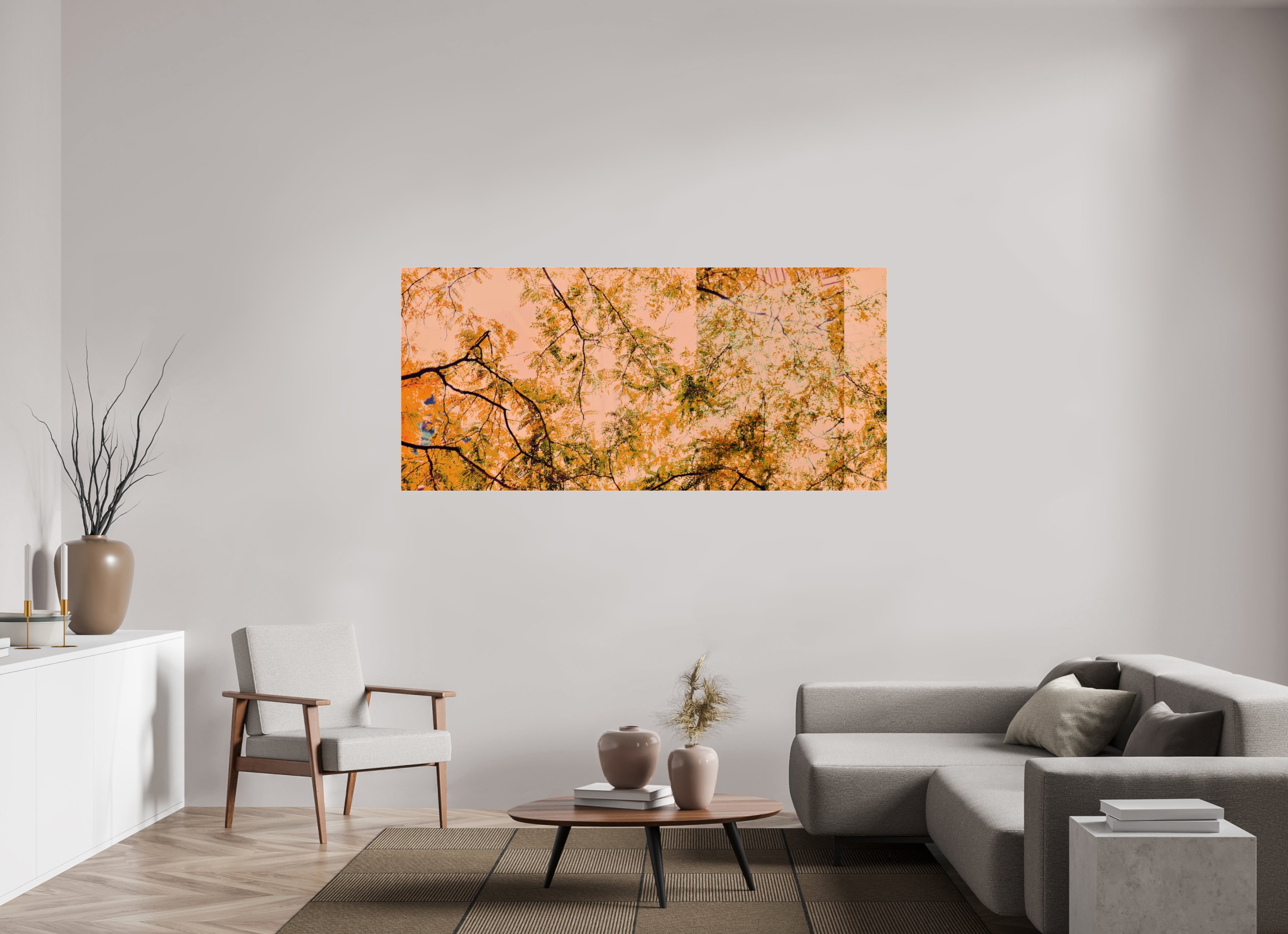 76.1 x 35″, Photo Print Under Acrylic Glass Cherry Trees