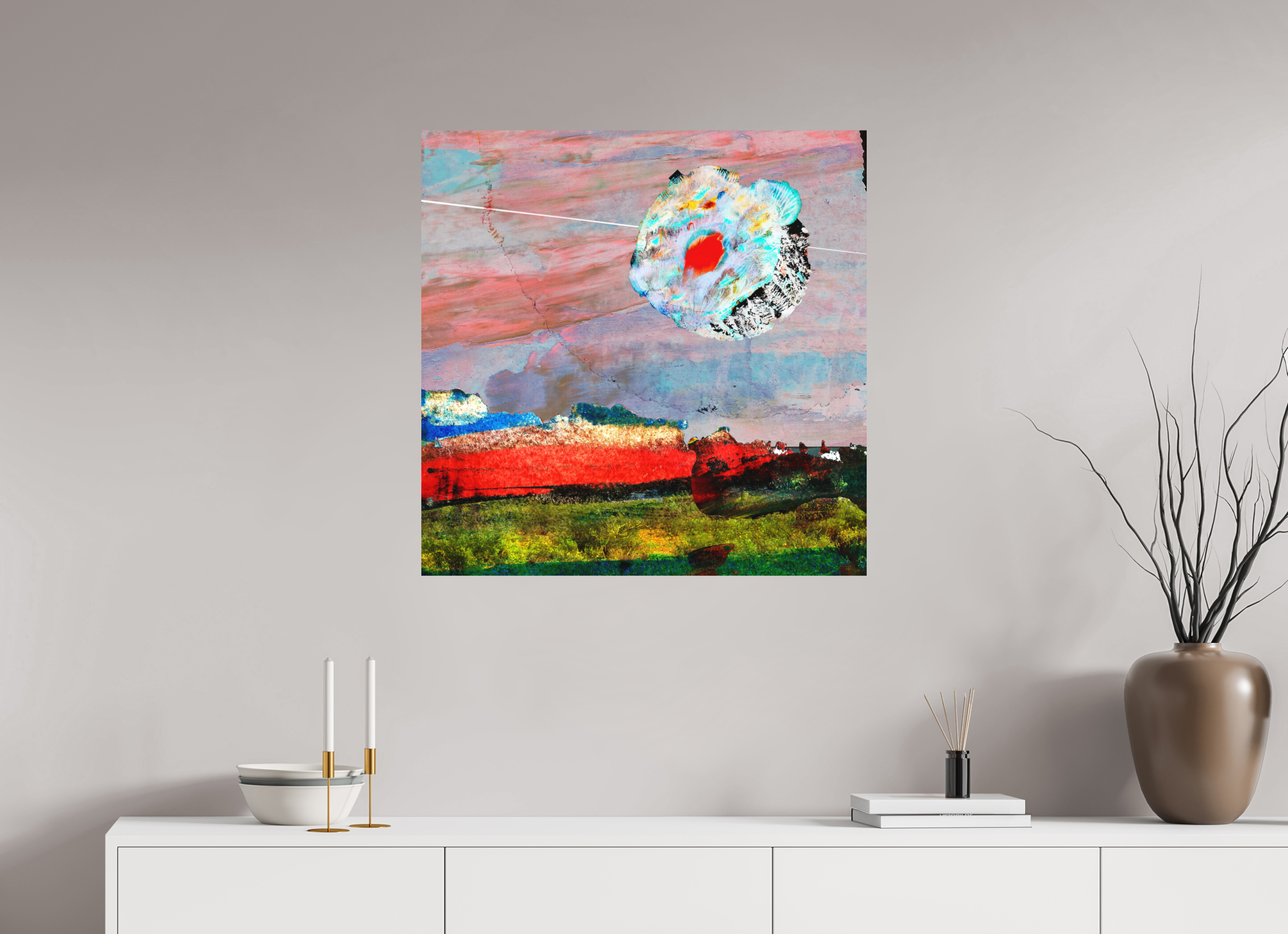 30 x 30″, Direct Print on Forex Moon Desert