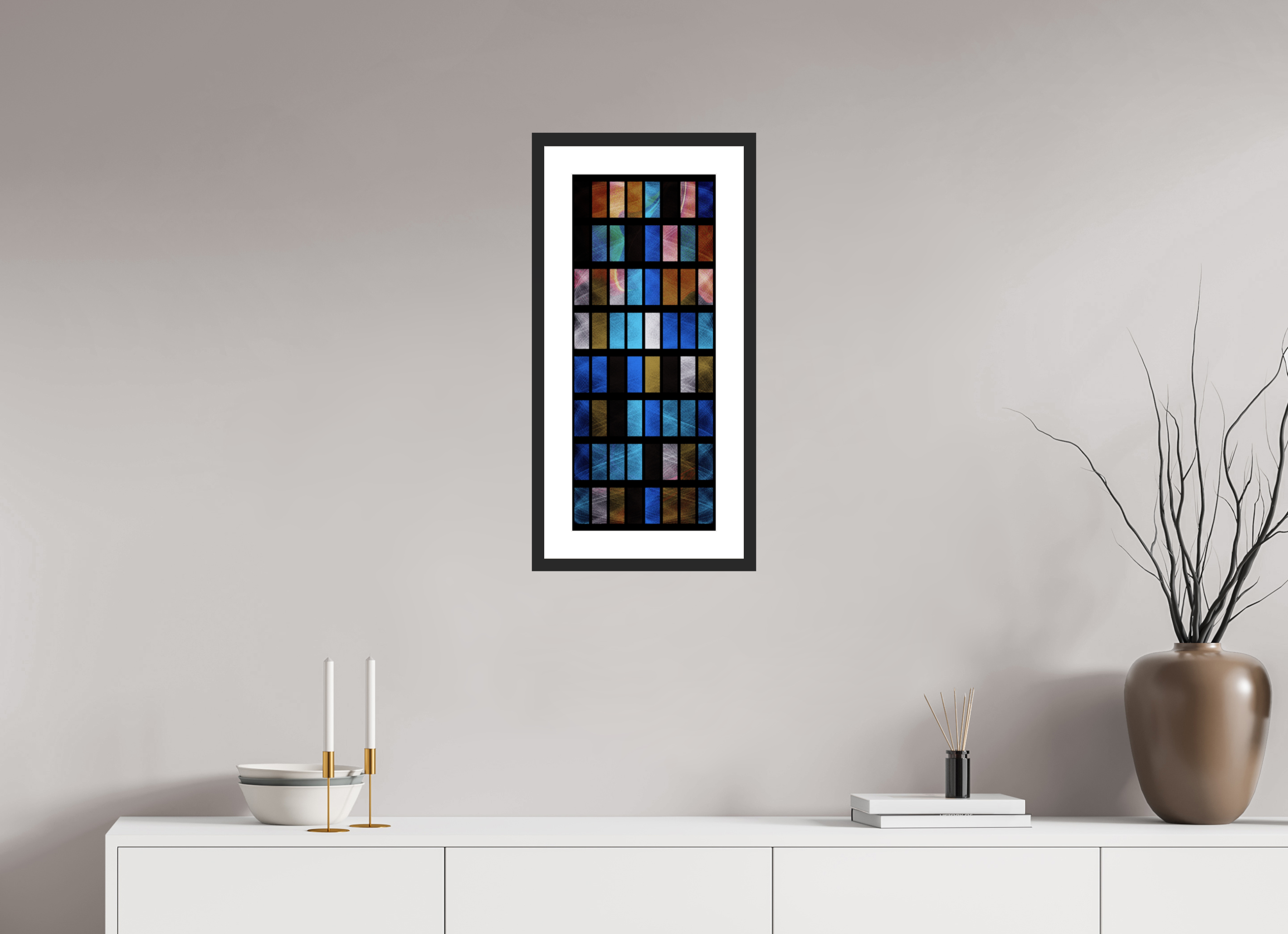 10 x 24.3″, Framed #1 stained glass