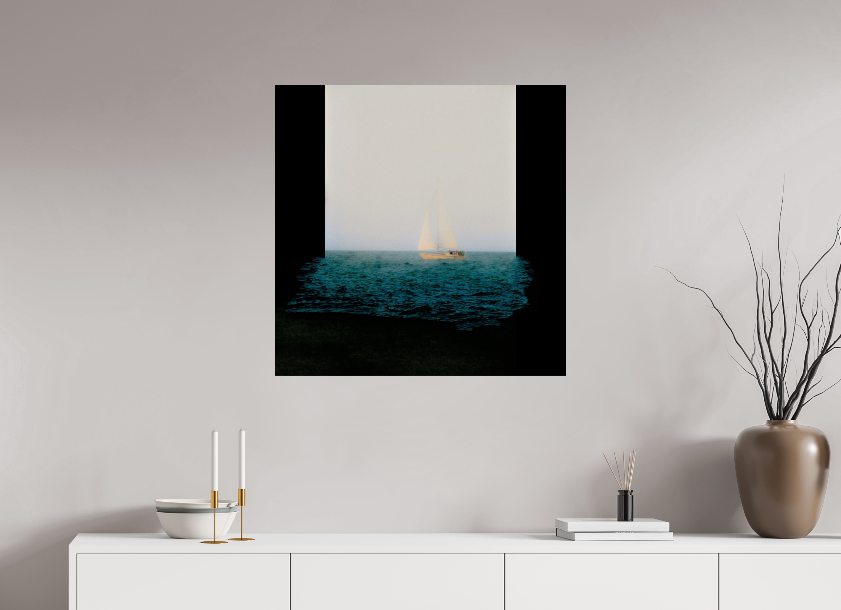 30 x 30″, Photo Print Under Acrylic Glass Sleeps While Walking