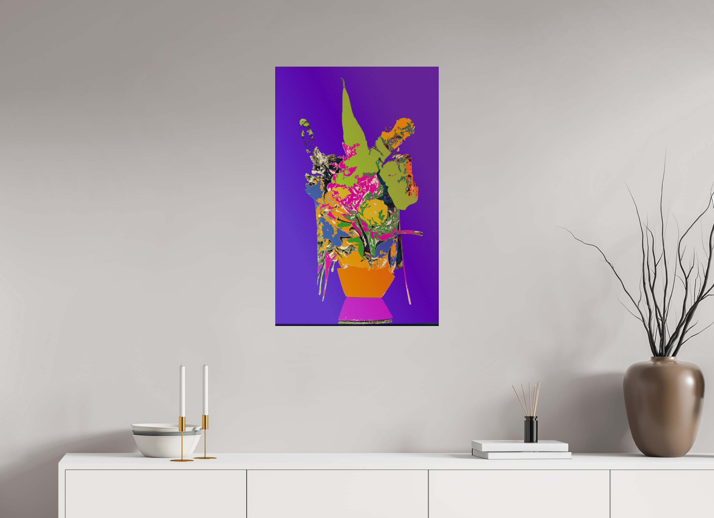 20 x 31.7″, Fine Art Print Pop Vase 1