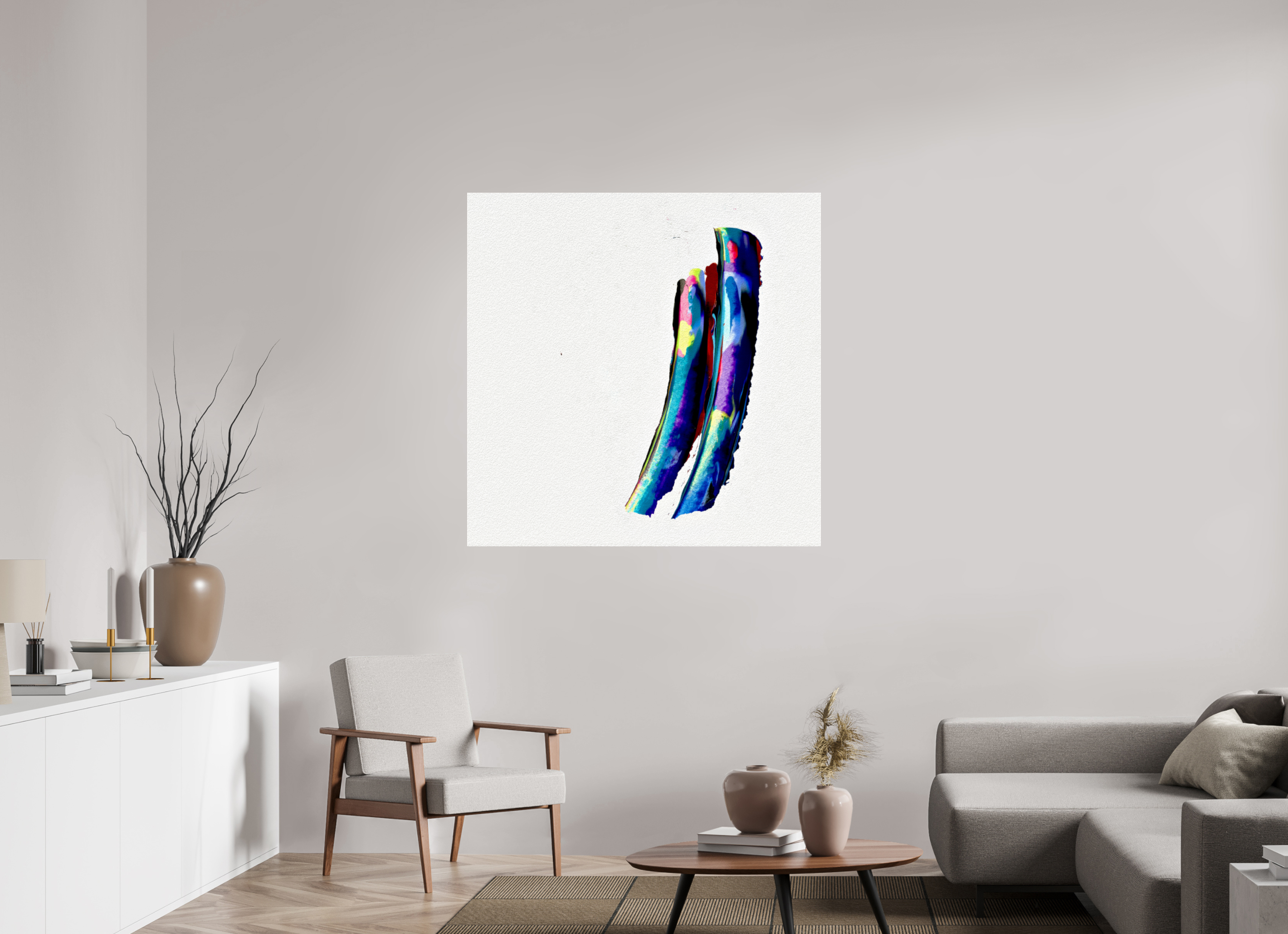 45 x 45″, Photo Print Under Acrylic Glass 2 Fish