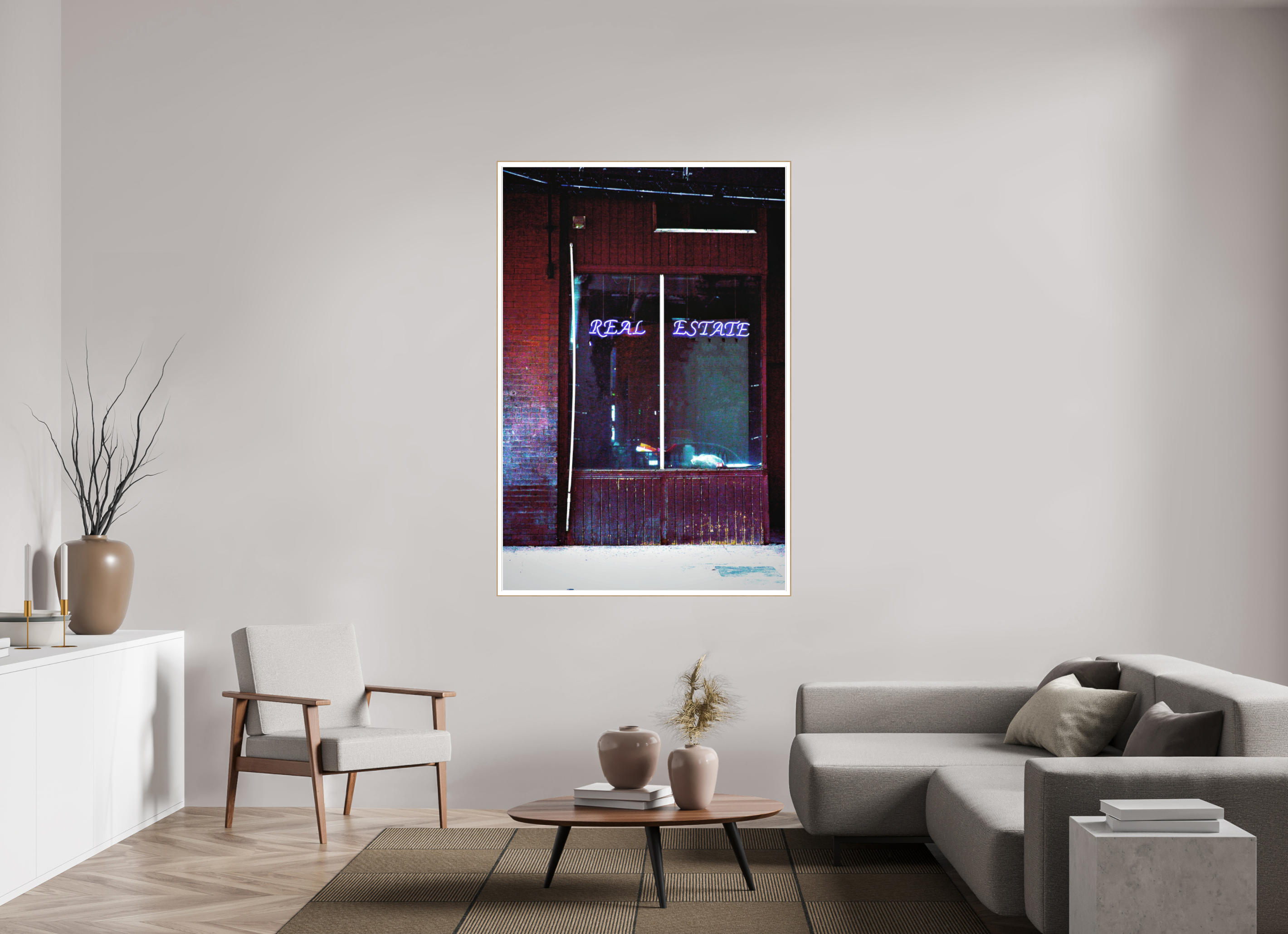 44 x 66″, Solid Wood ArtBox (Oak) Real Estate
