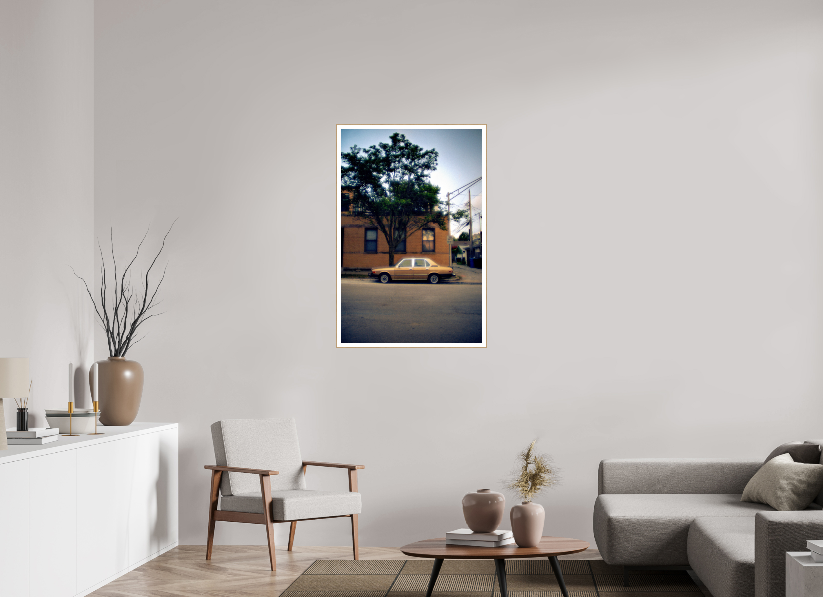 28 x 42.4″, Solid Wood ArtBox (Oak) Golden Glow
