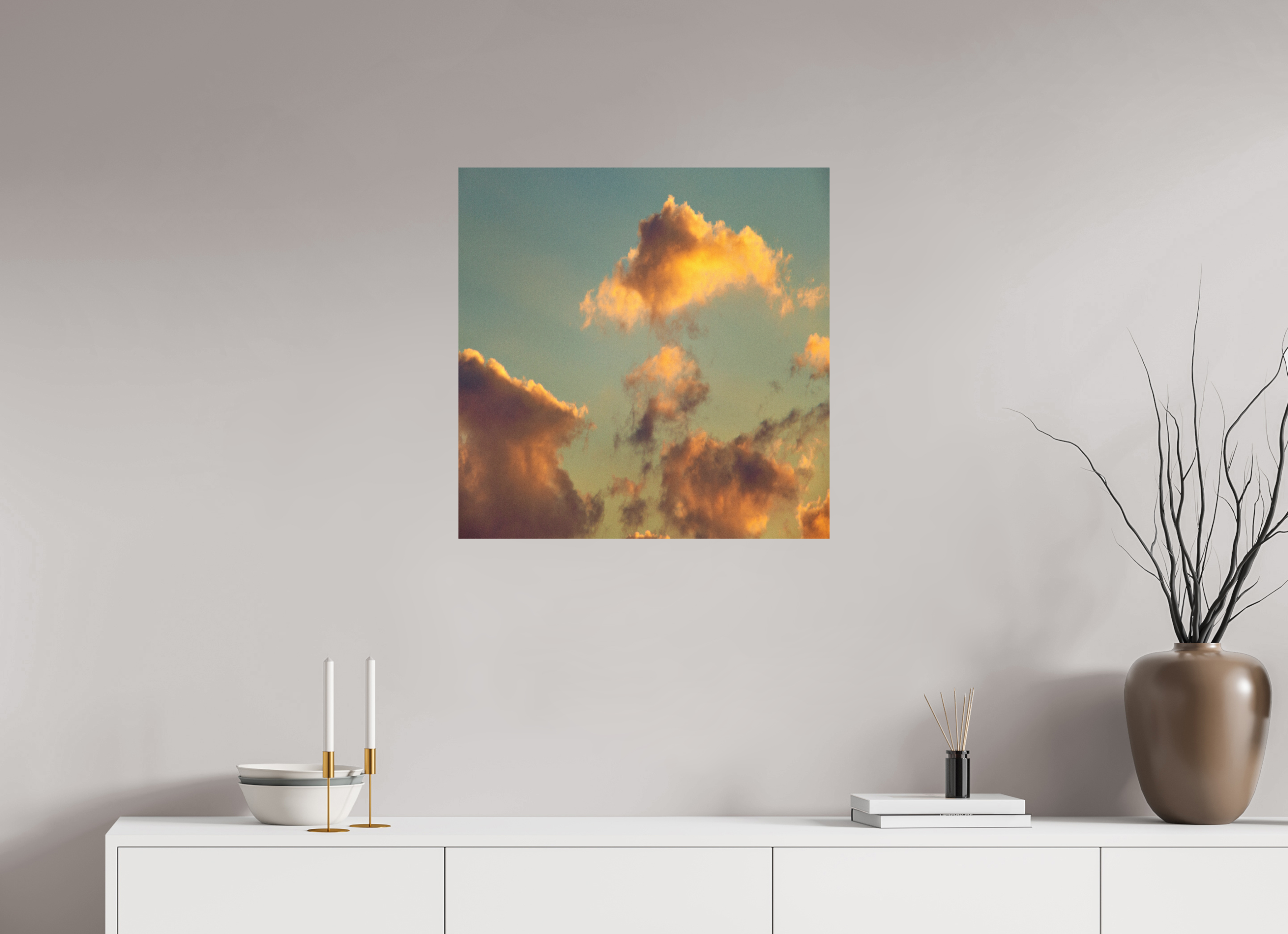 25 x 25″, Aluminum Dibond "Golden Hour"