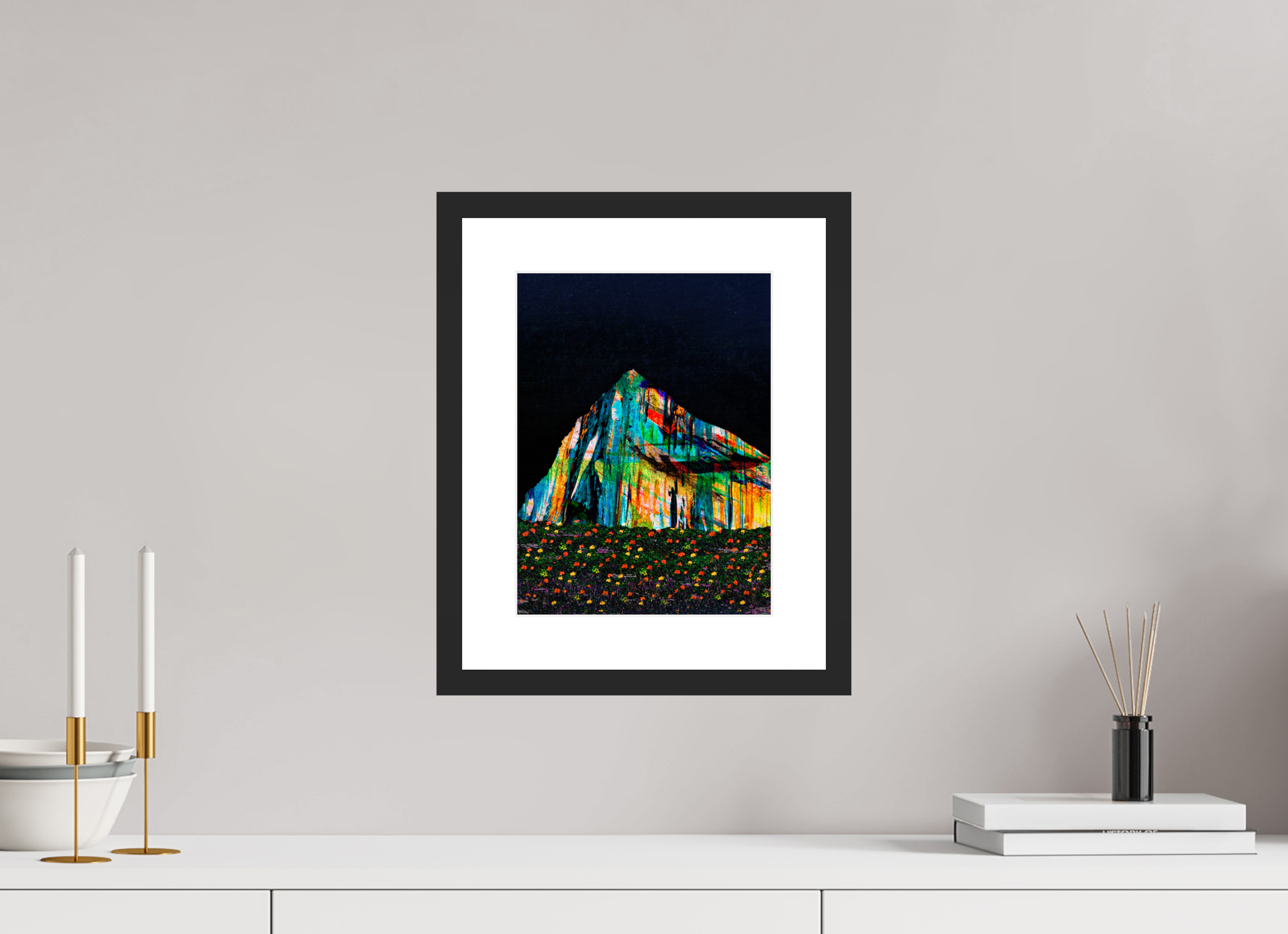 9 x 12″, Framed #1 flr mountain