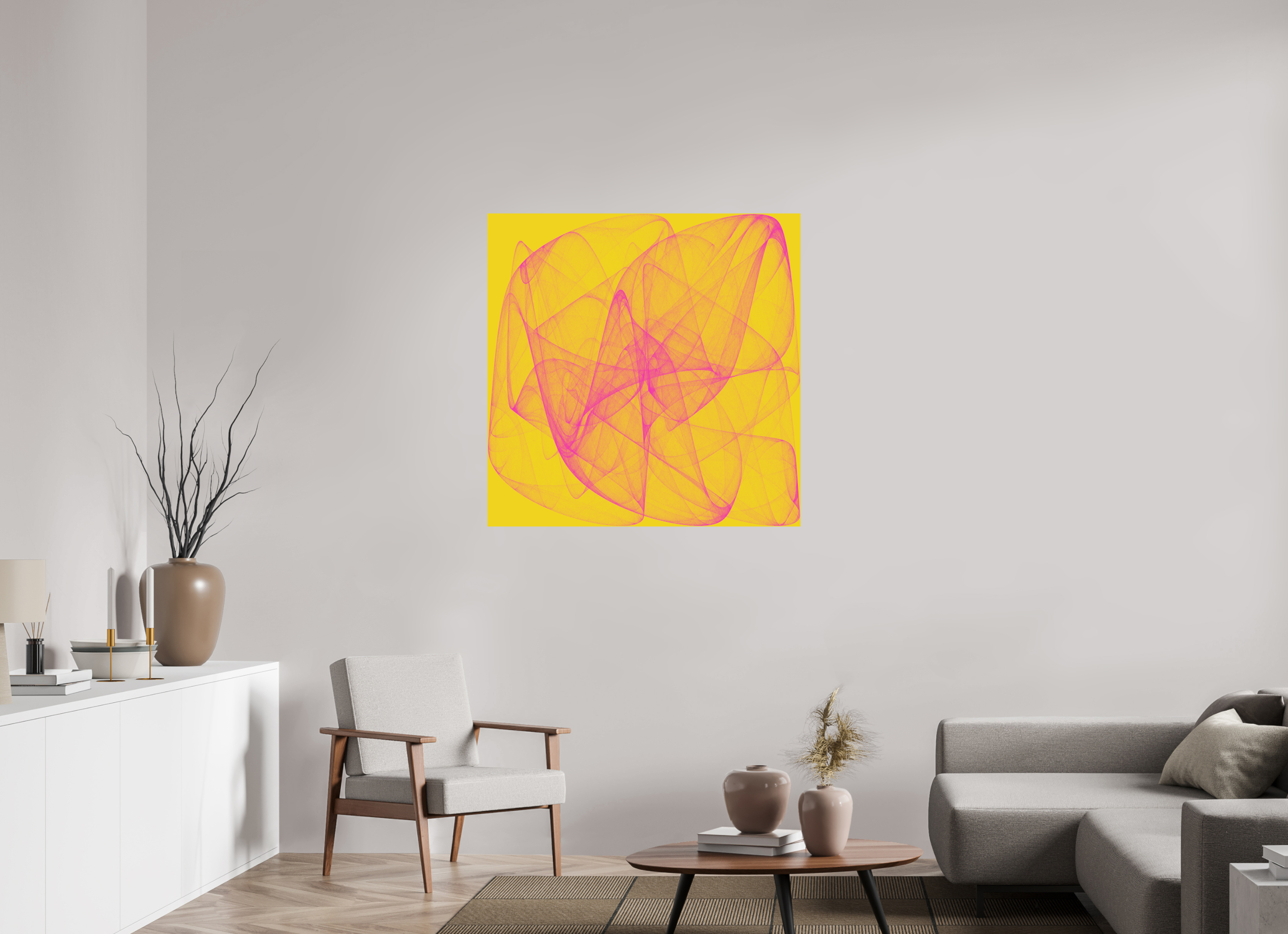 40 x 40″, Fine Art Print Yellow Stuff