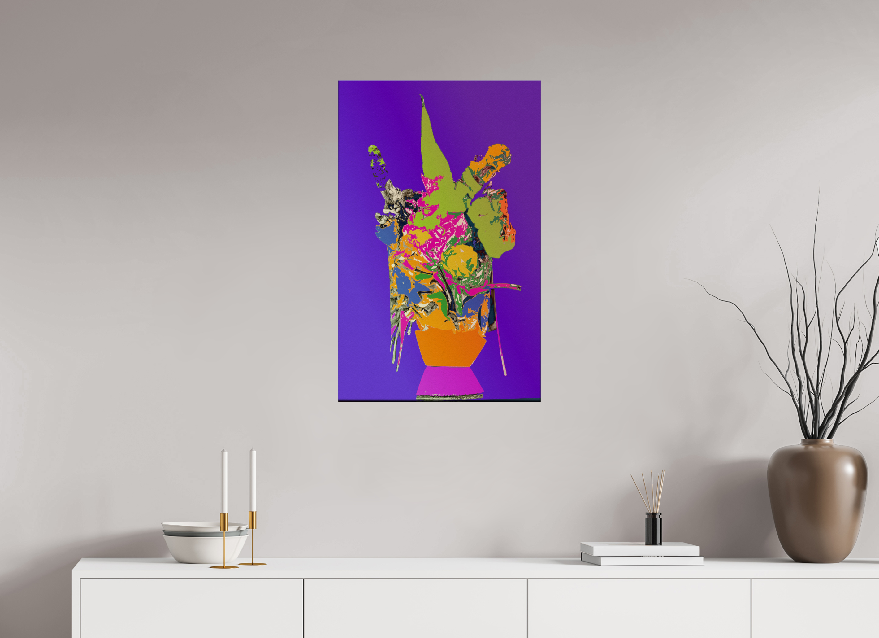 20 x 31.7″, Photo Print Under Acrylic Glass Pop Vase 1