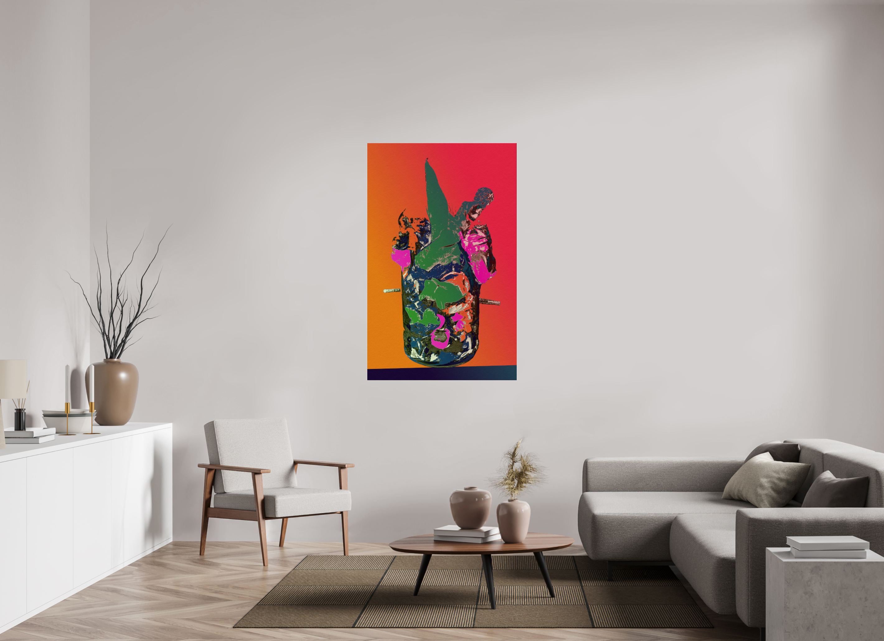 35 x 55.6″, Photo Print Under Acrylic Glass Pop Vase 2