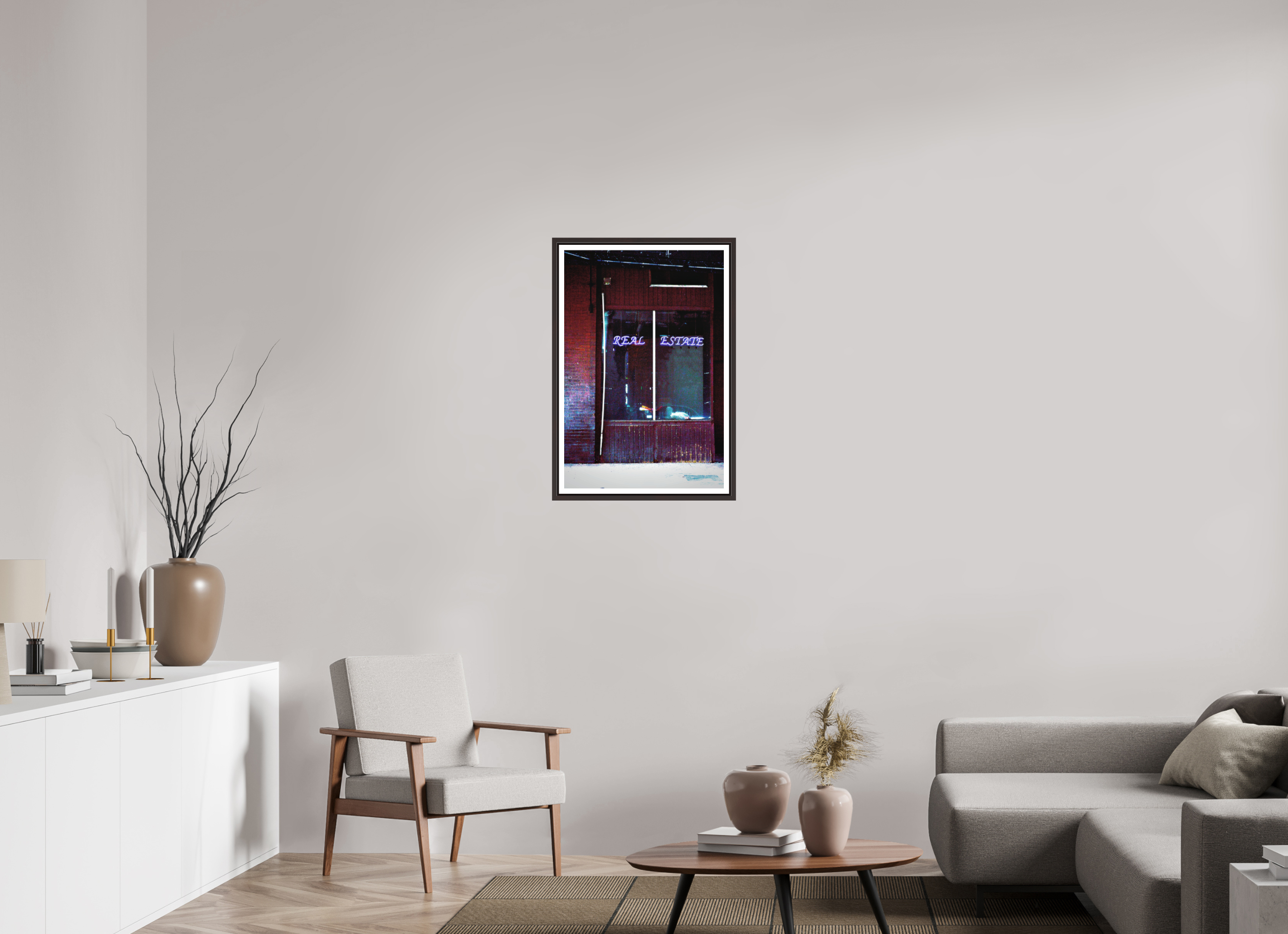 20 x 30″, Floater Frame (Alder Brown) Real Estate