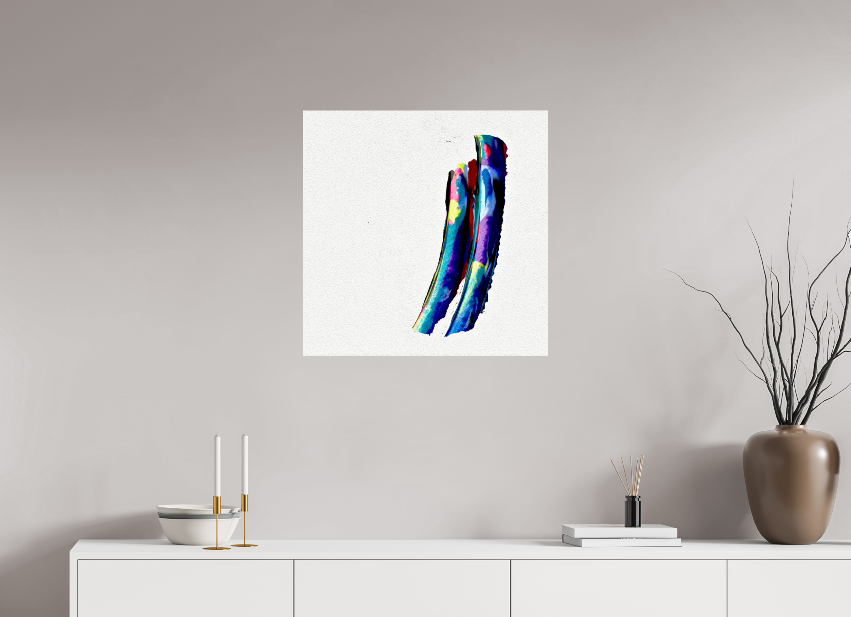 25 x 25″, Photo Print Under Acrylic Glass 2 Fish