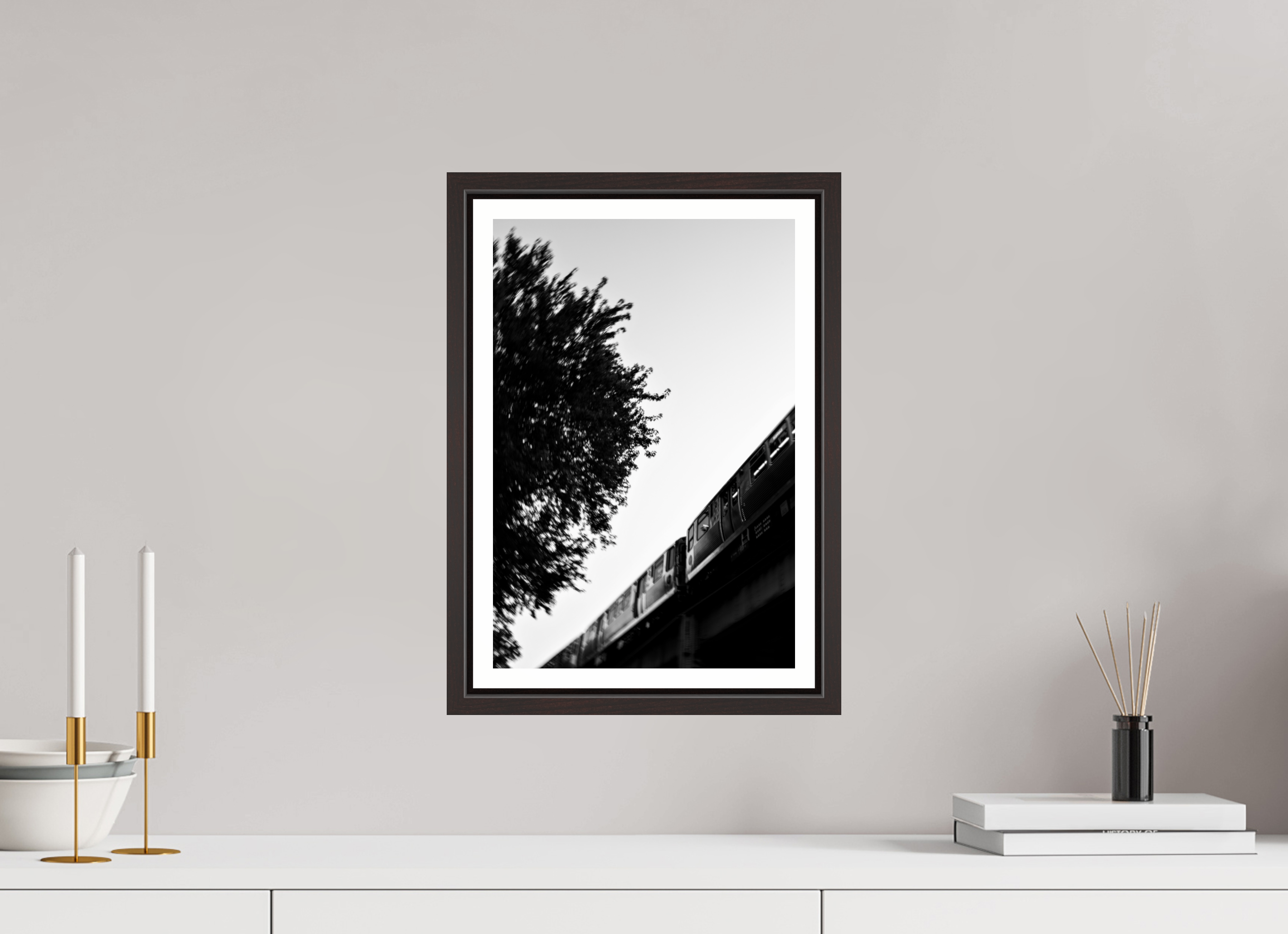 10 x 15″, Floater Frame (Alder Brown) train warp