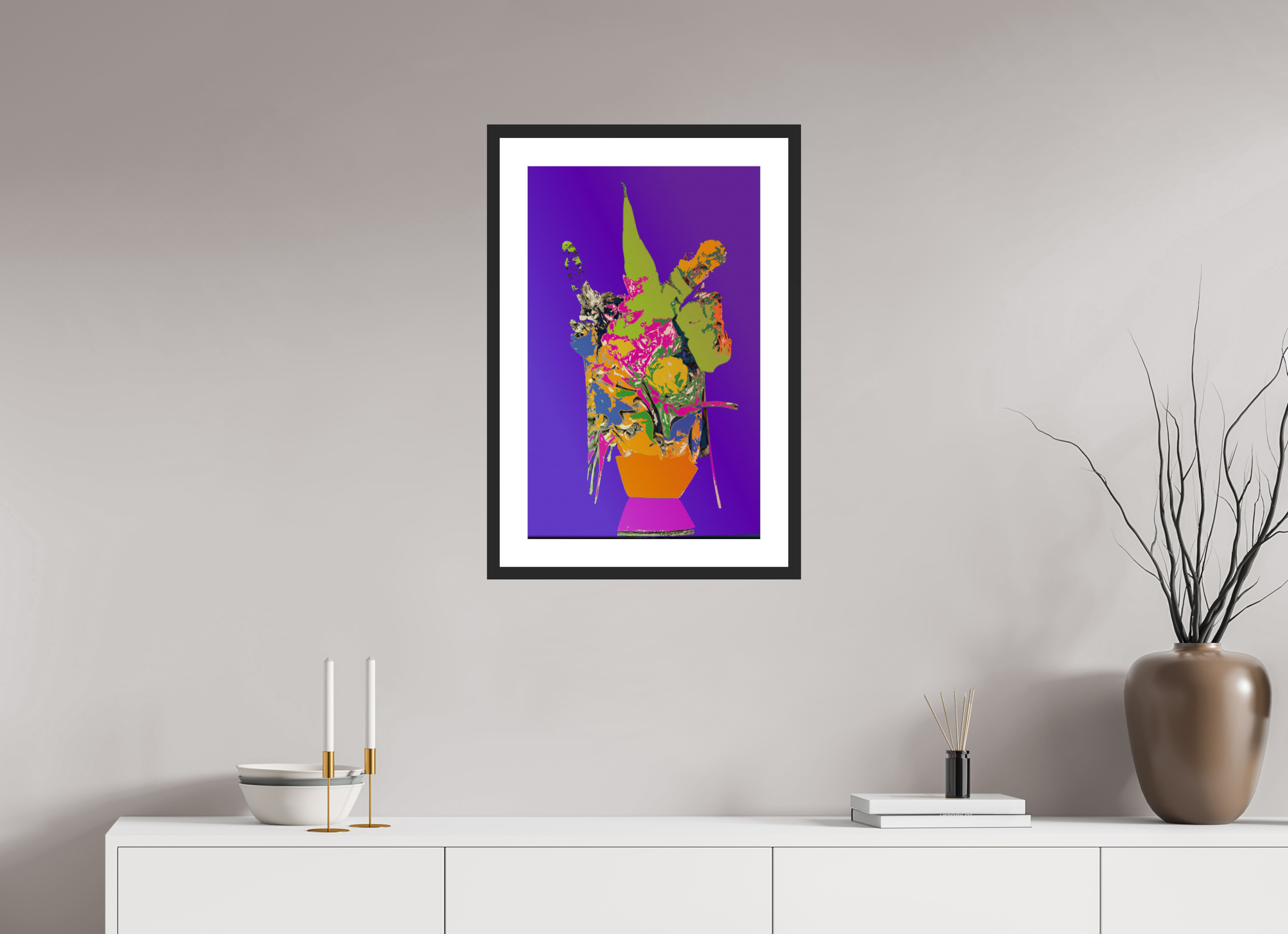 16 x 25.4″, Fuji Crystal Archive Print Framed (Black) Pop Vase 1