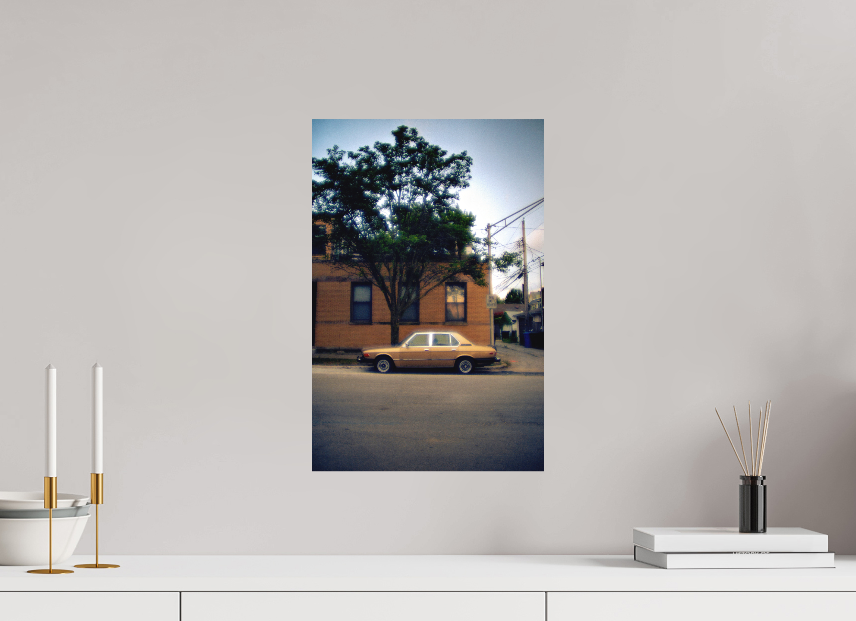 12 x 18.2″, Direct Print on Forex Gold Car