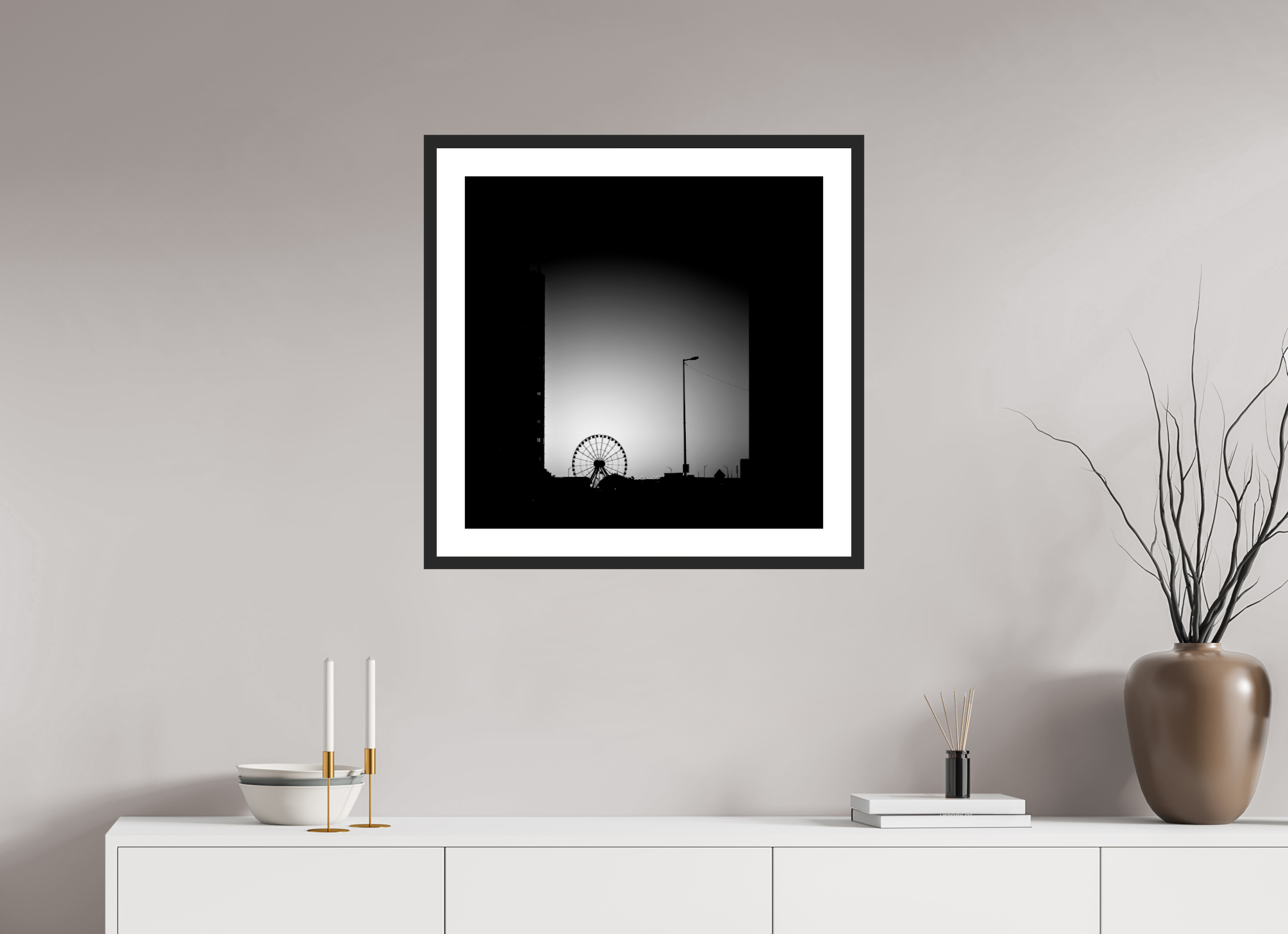 24.4 x 24″, Fuji Crystal Archive Print Framed (Black) Navy Pier