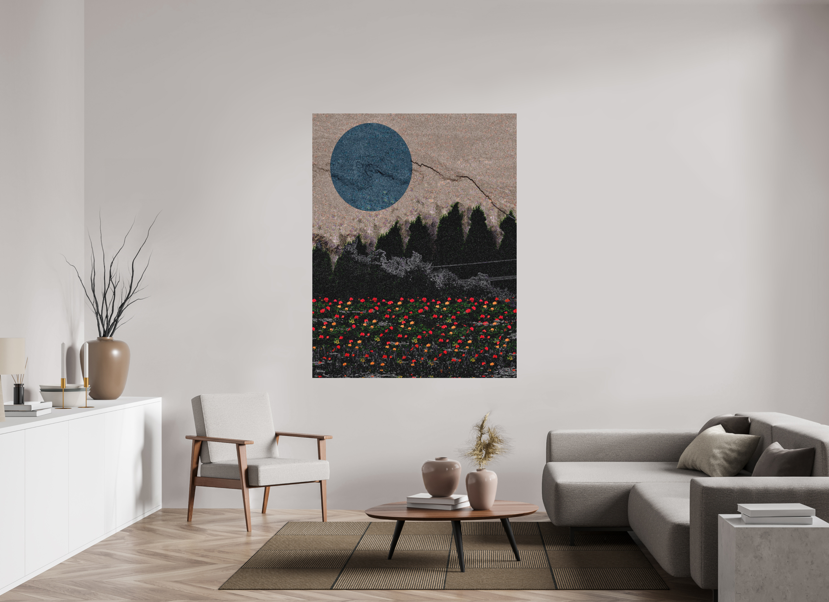 51 x 65.9″, Aluminum Dibond garden