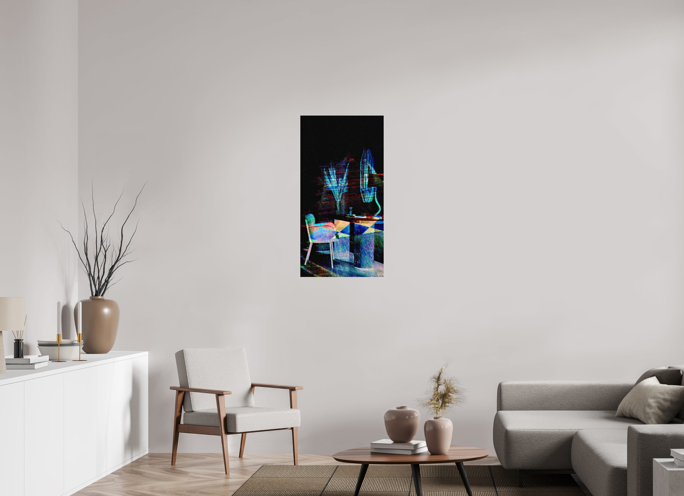 20 x 38.7″, Photo Print Under Acrylic Glass Vanity