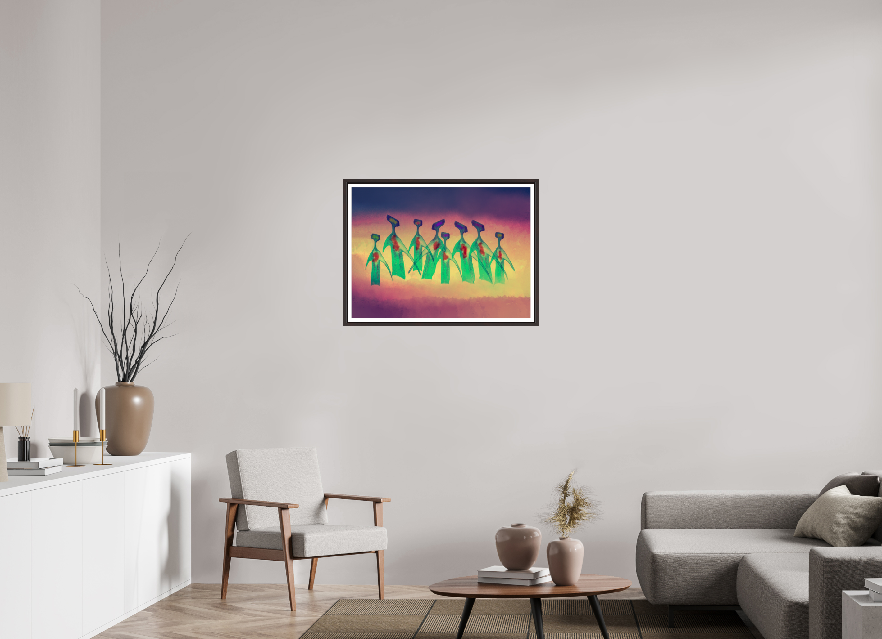 33 x 24″, Floater Frame (Alder Brown) awe