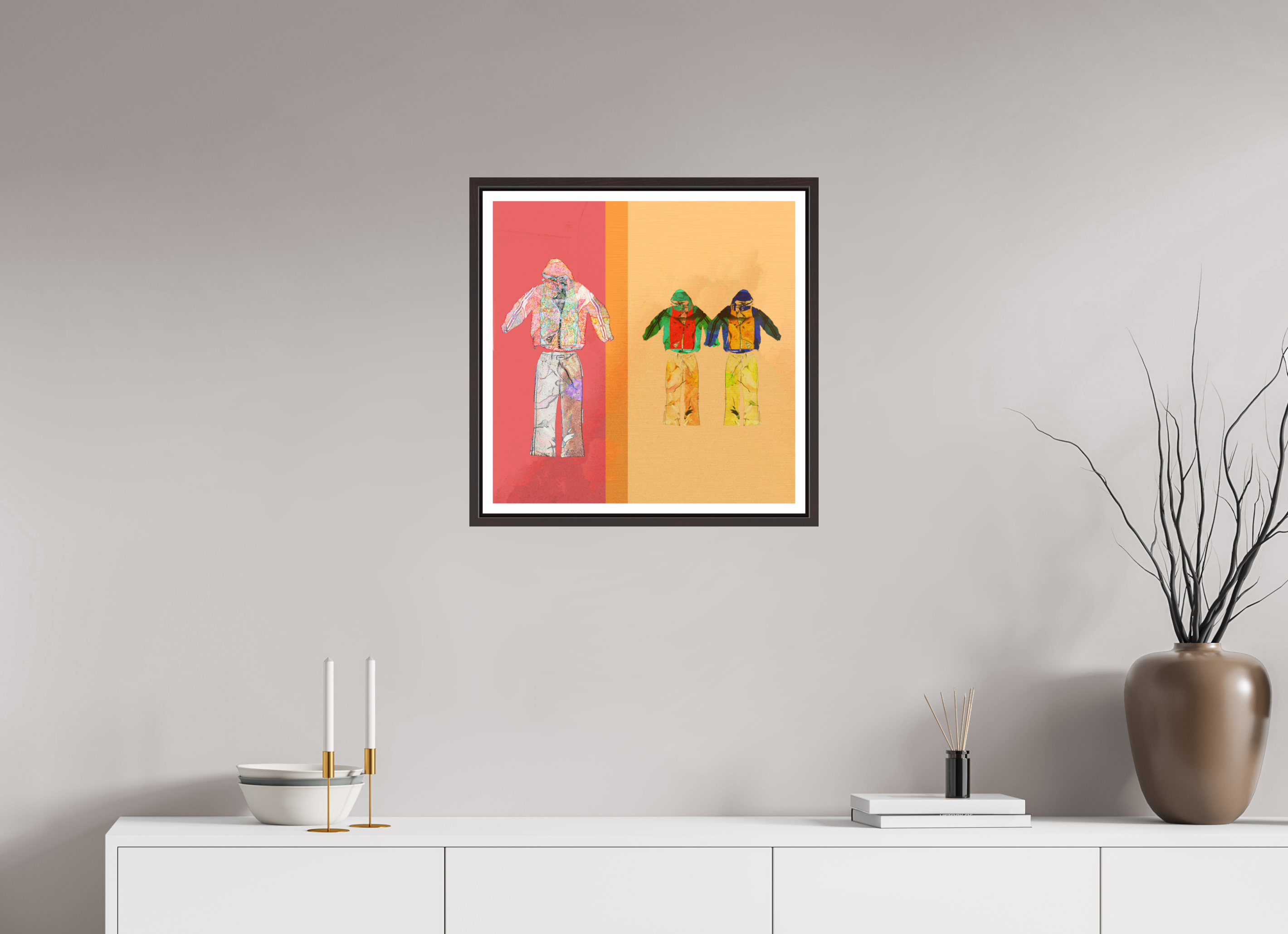 20 x 20″, Floater Frame (Alder Brown) 006