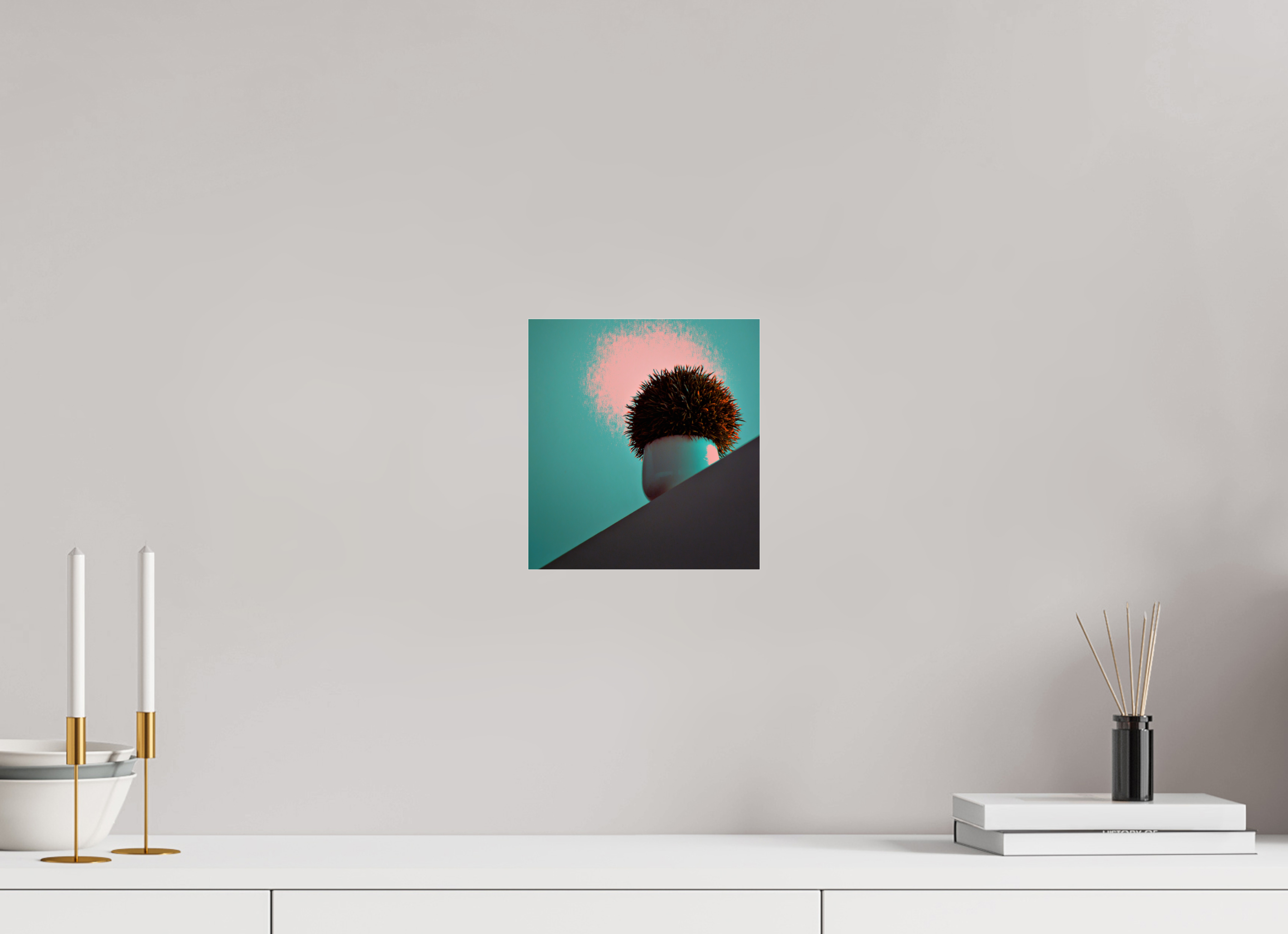 8 x 8.7″, Photo Print Under Acrylic Glass Fake Plants