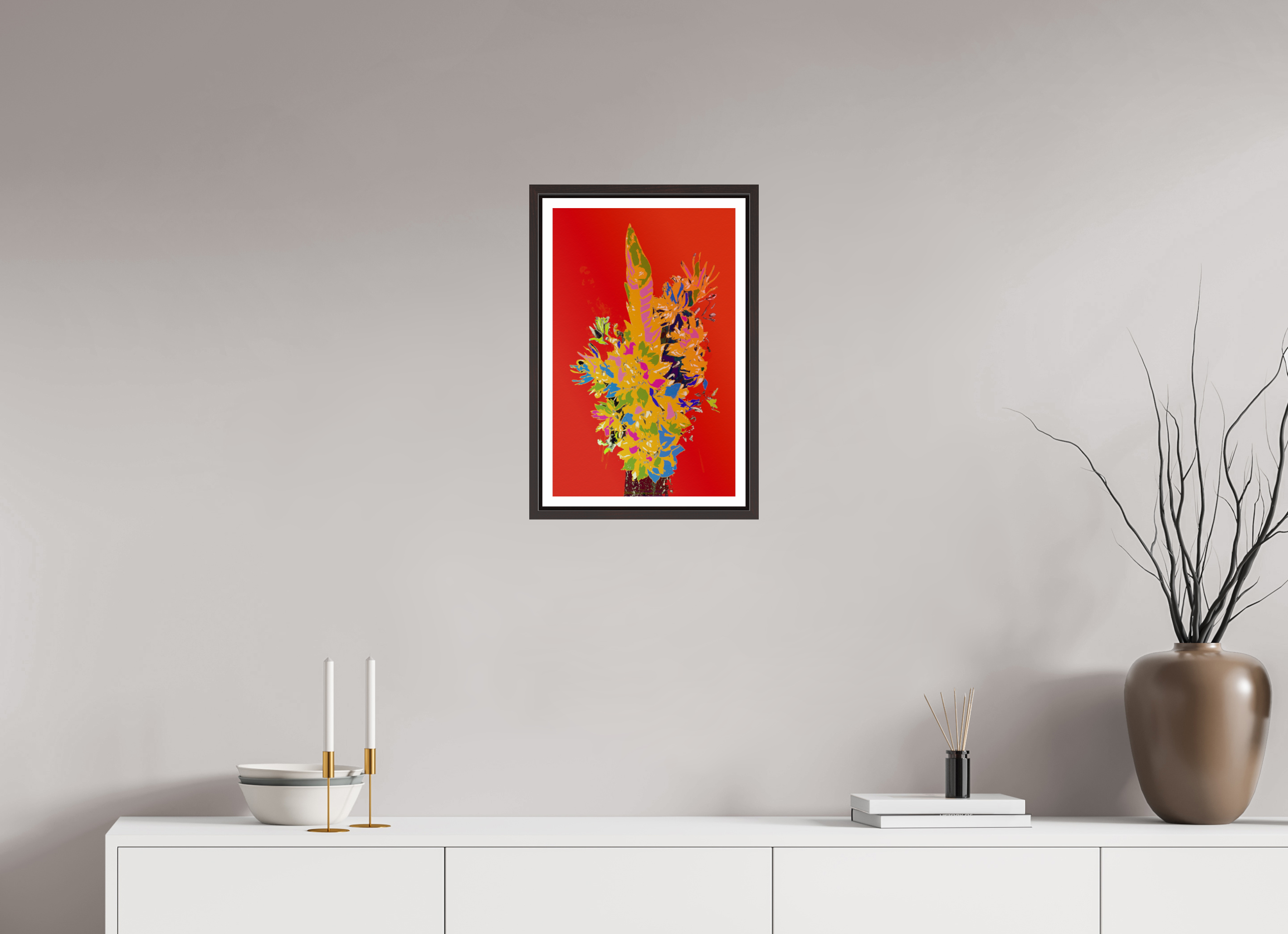 12 x 19.1″, Floater Frame (Alder Brown) Pop Vase 3