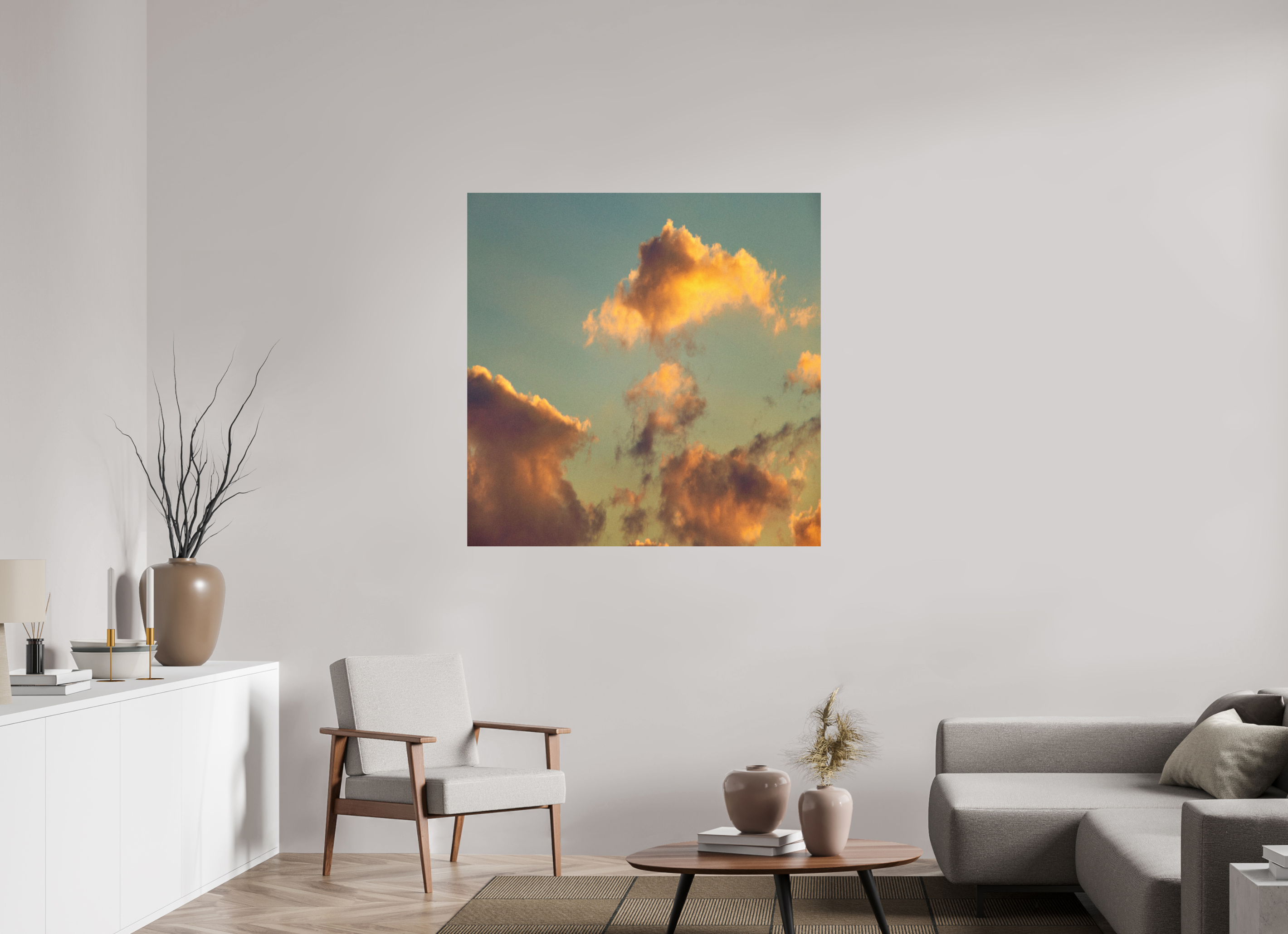 45 x 45″, Aluminum Dibond "Golden Hour"