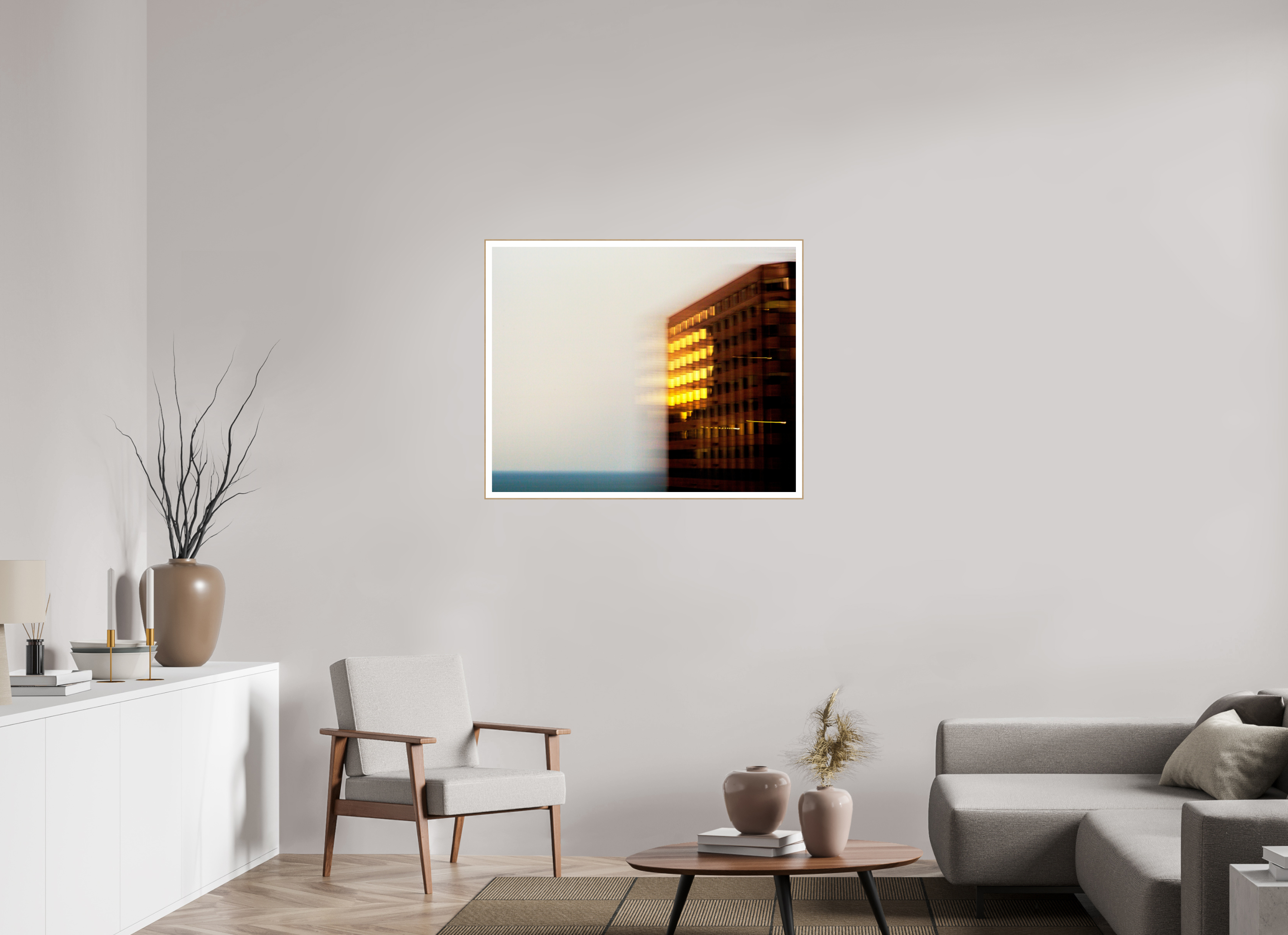 38.5 x 31″, Solid Wood ArtBox (Oak) Time Flies