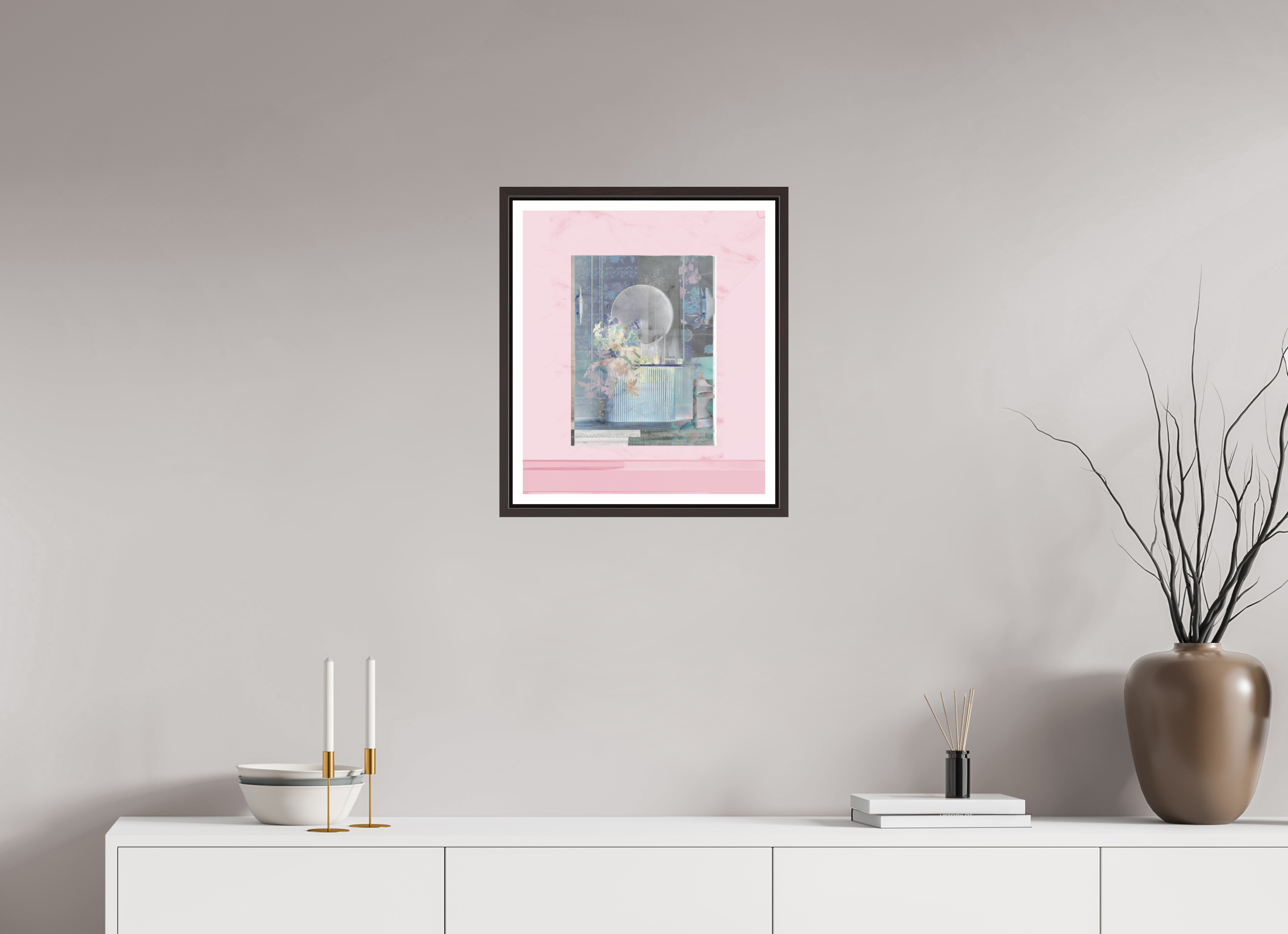 16 x 18.7″, Floater Frame (Alder Brown) Interior Design