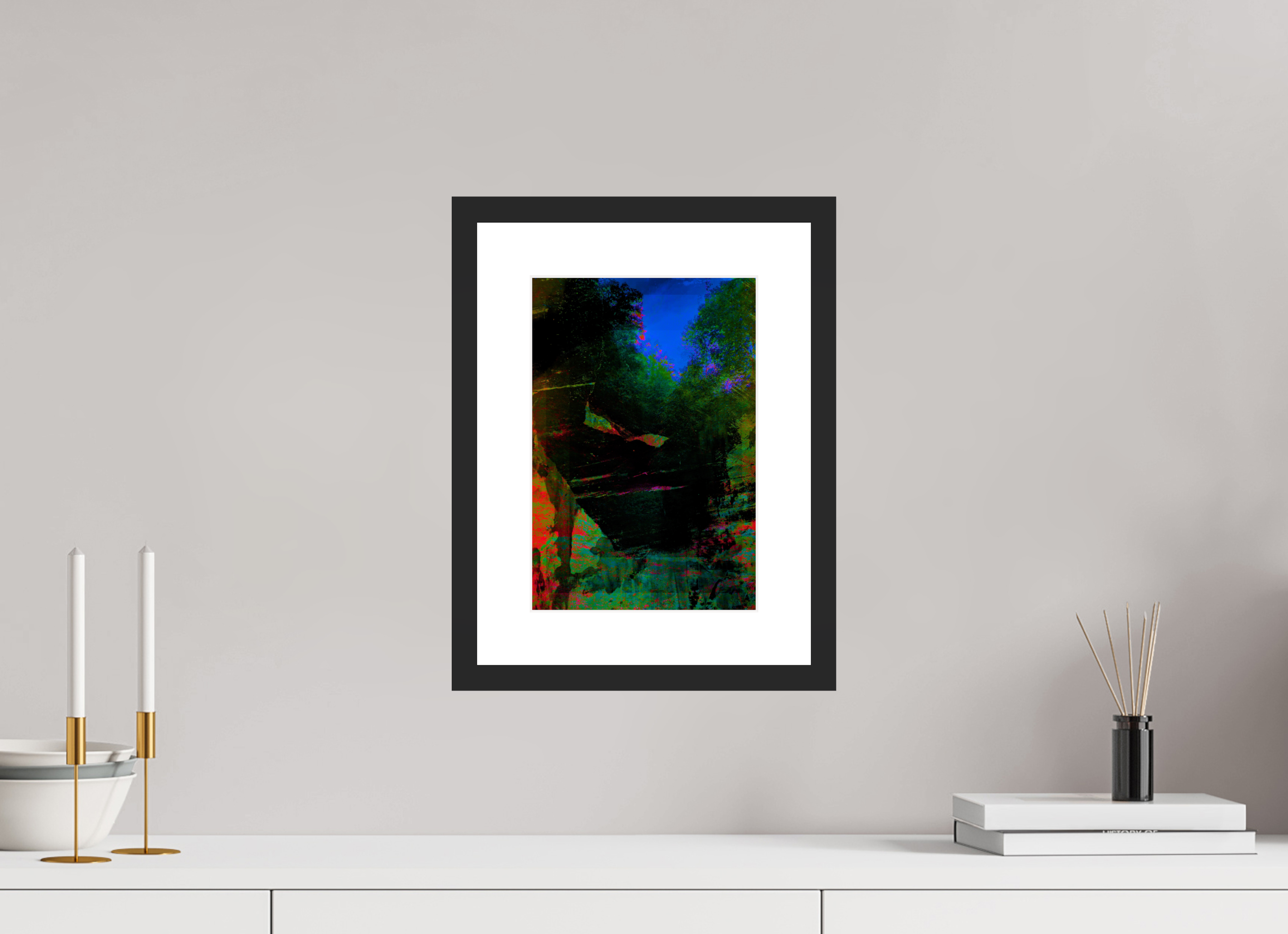8 x 11.7″, Framed #1 greens