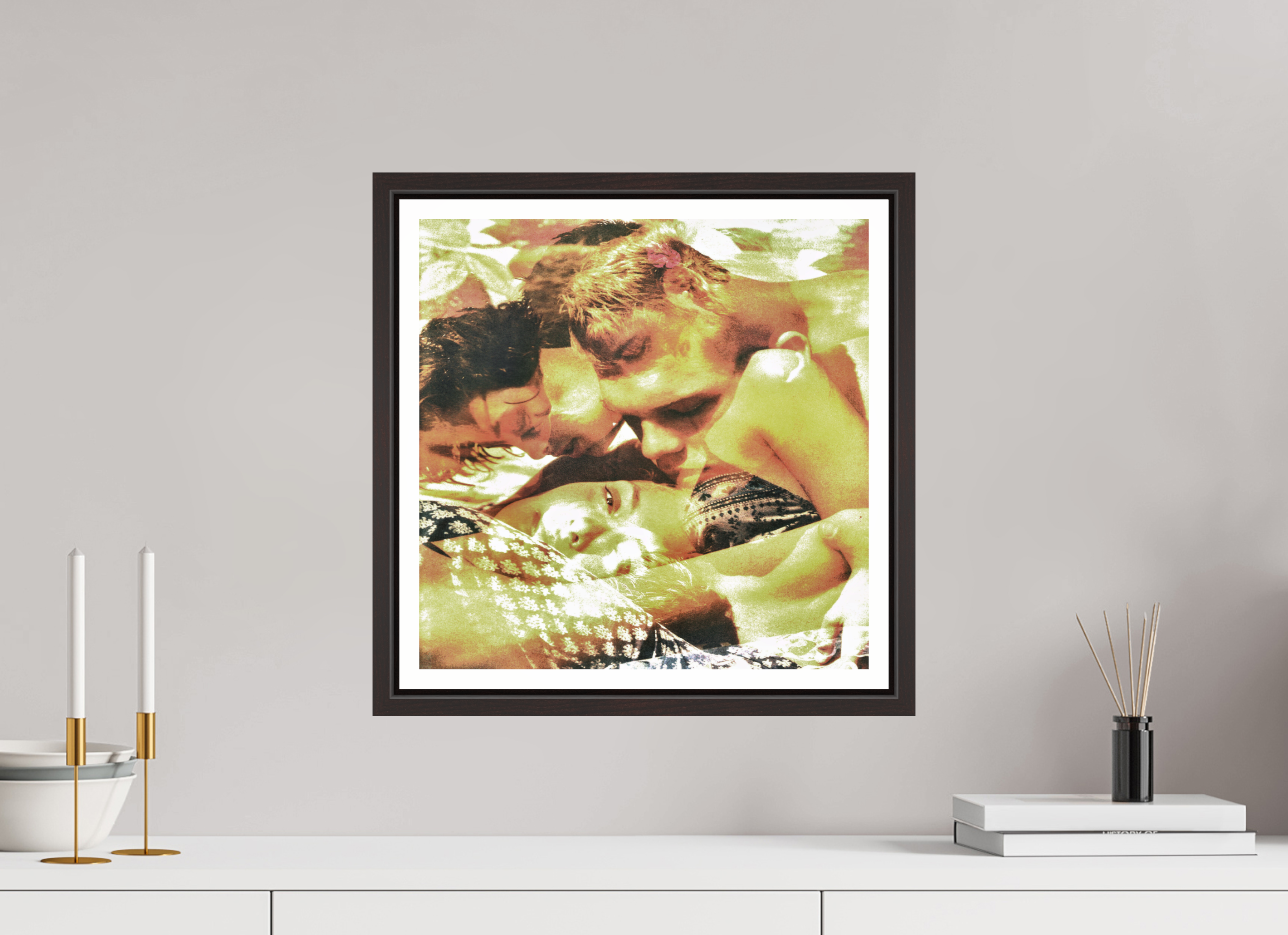 15 x 15″, Floater Frame (Alder Brown) fitch