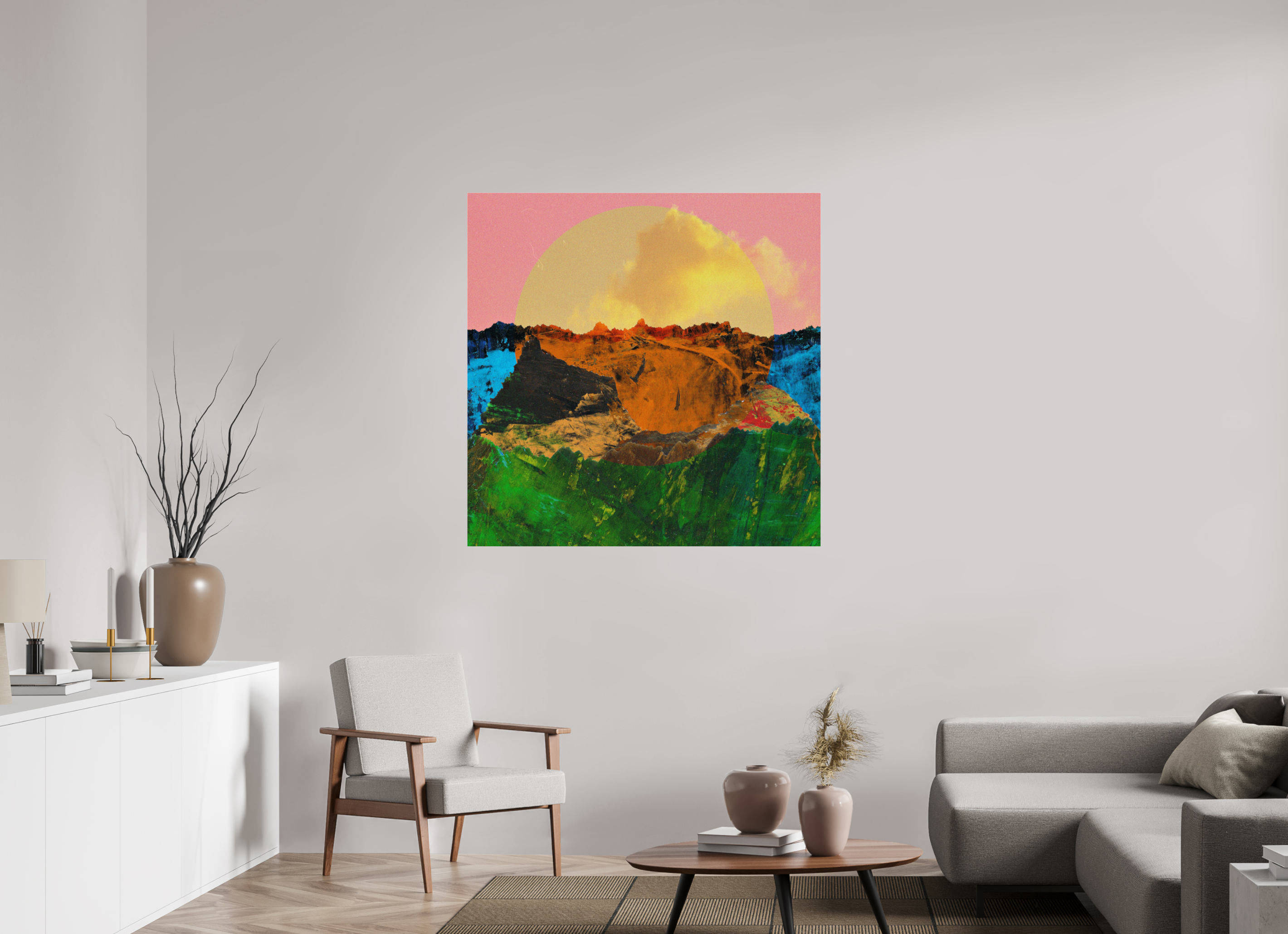 45 x 45″, Photo Print Under Acrylic Glass Canyons