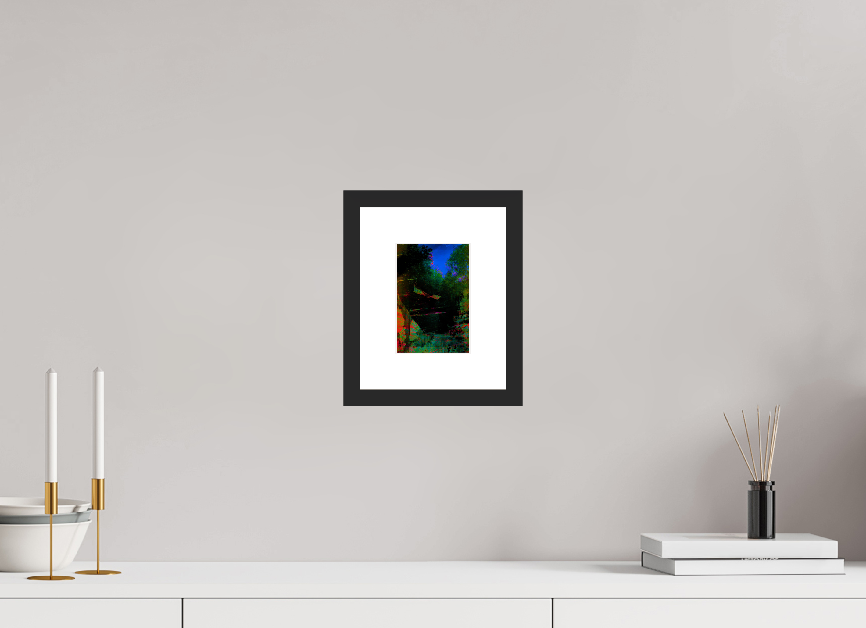 4 x 5.9″, Framed #1 greens