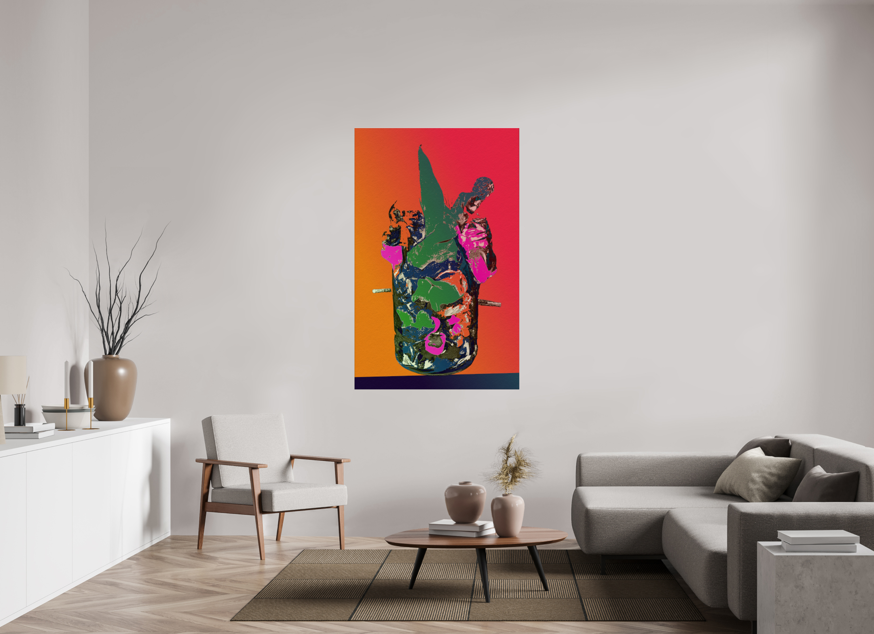 39 x 61.9″, Photo Print Under Acrylic Glass Pop Vase 2