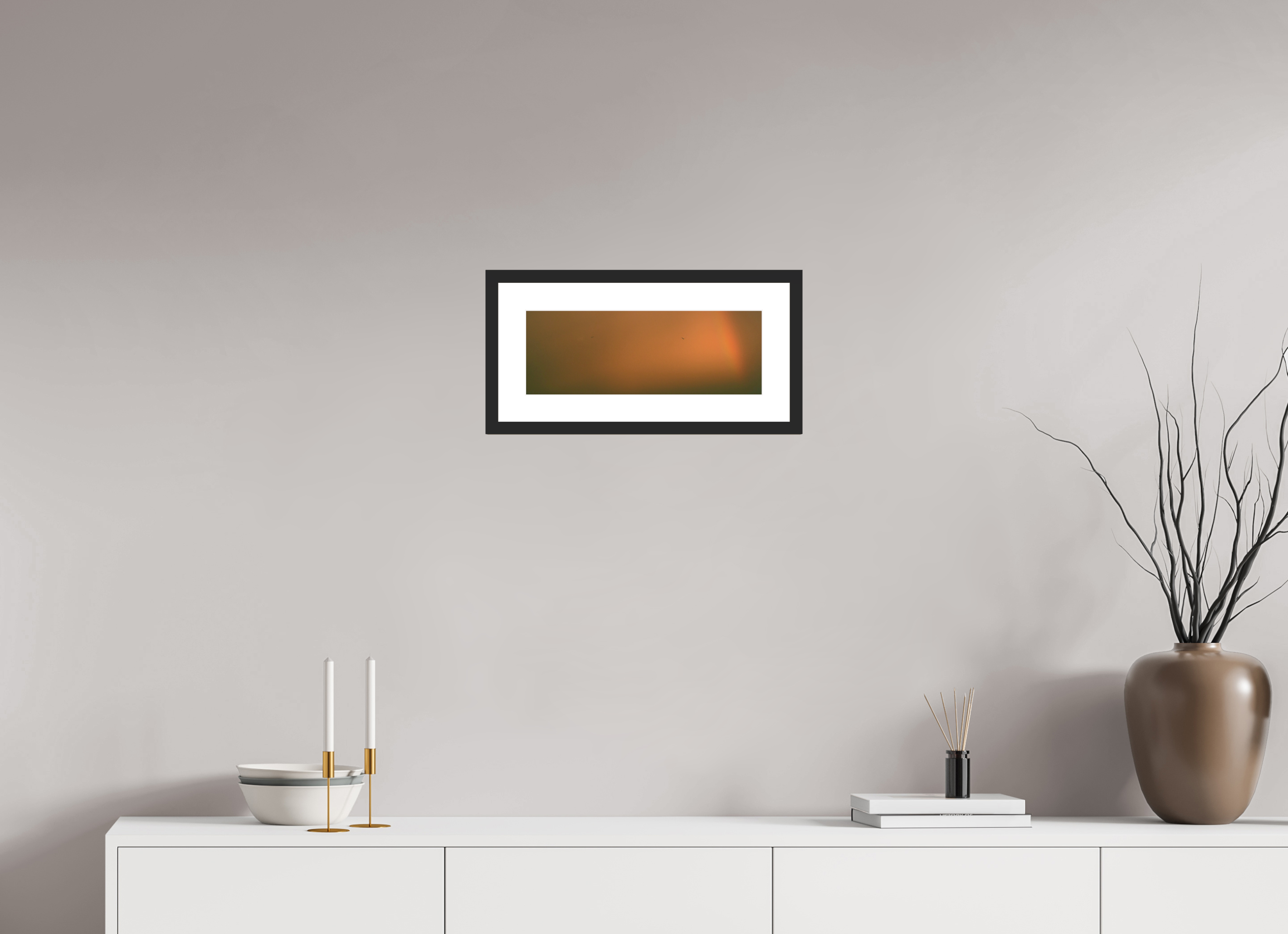 16.2 x 6″, Fuji Crystal Archive Print Framed (Black) Rainbow