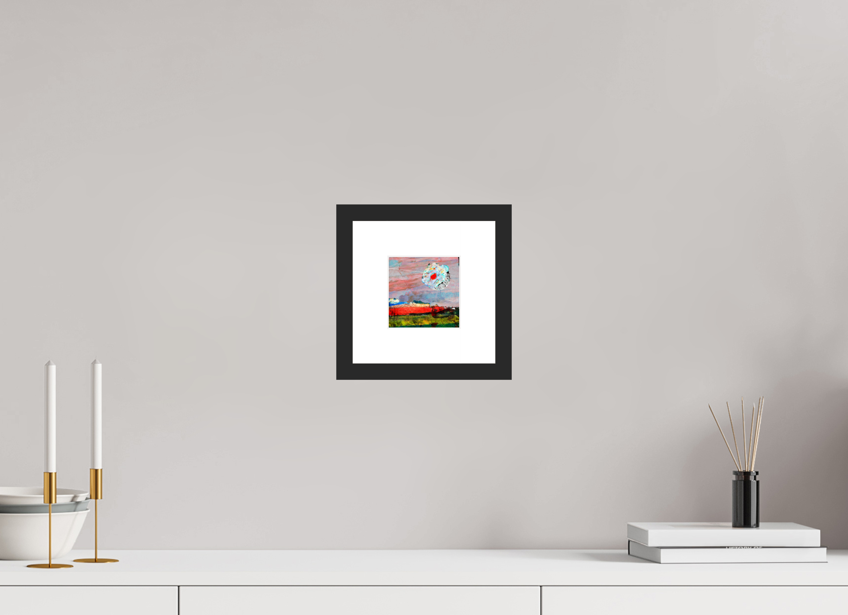 4 x 4″, Fuji Crystal Archive Print Framed (Black) Moon Desert