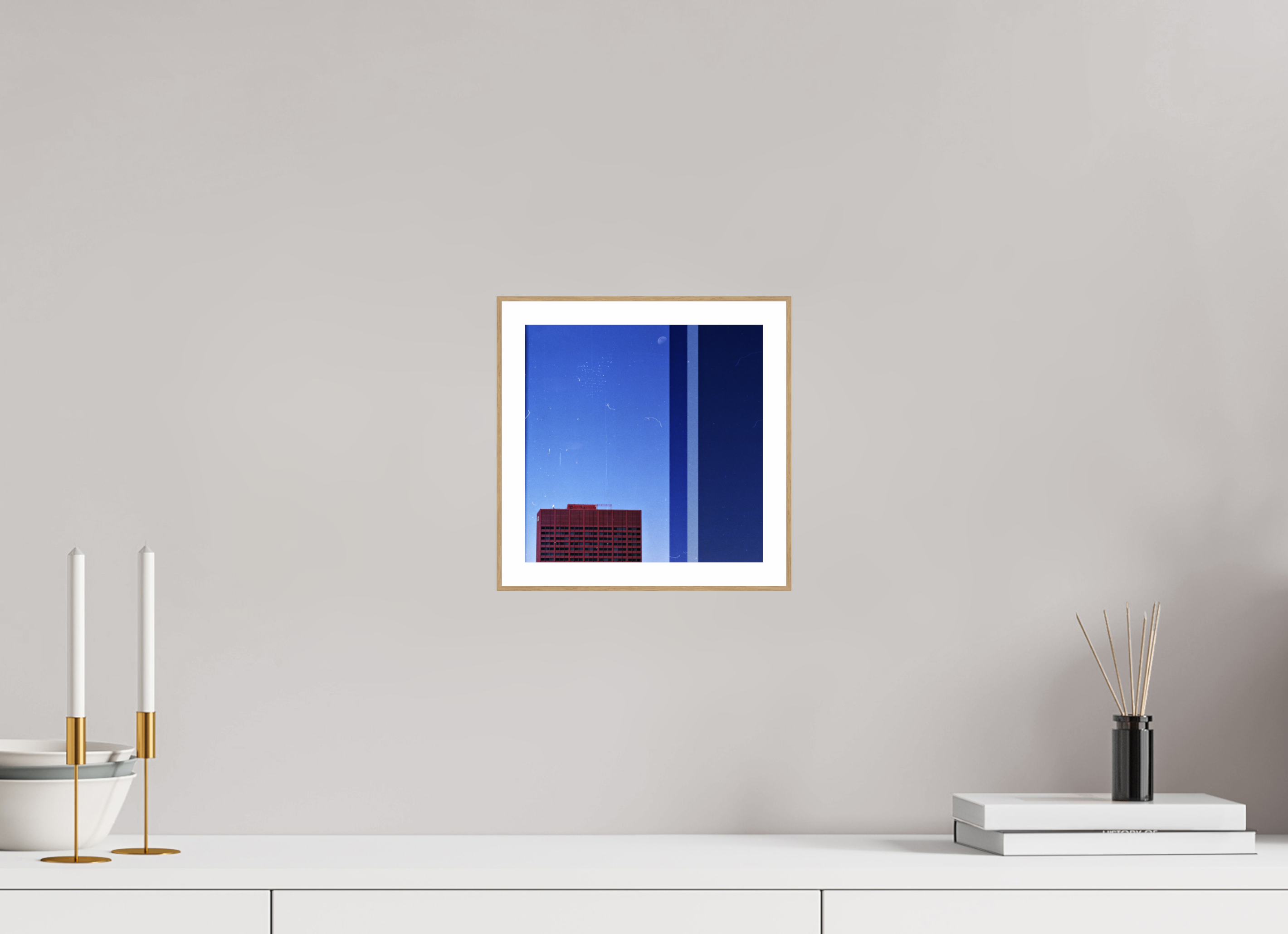8 x 8″, Solid Wood ArtBox (Oak) Falling Asleep