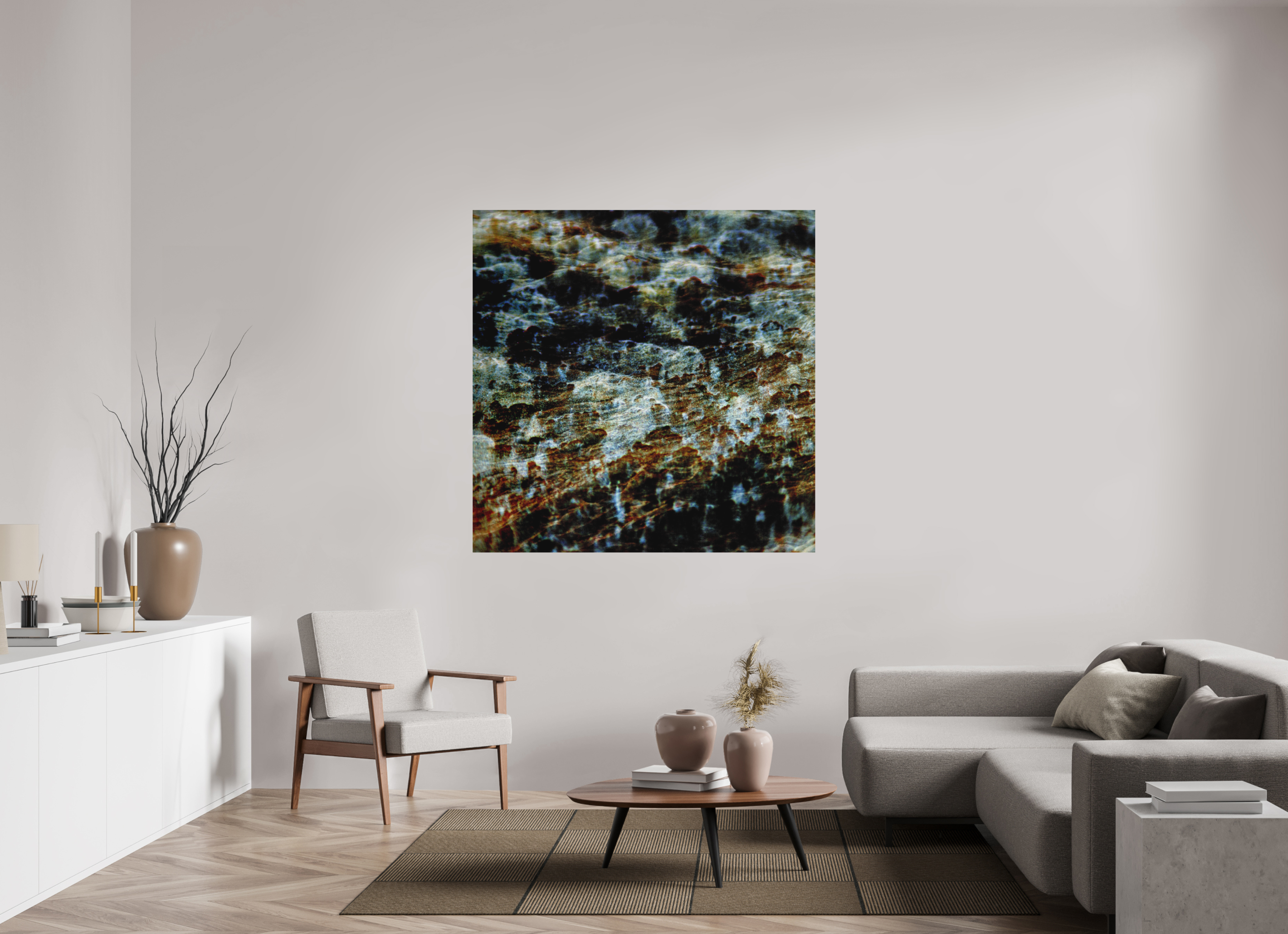 55 x 55″, Direct Print on Forex Digital Snow