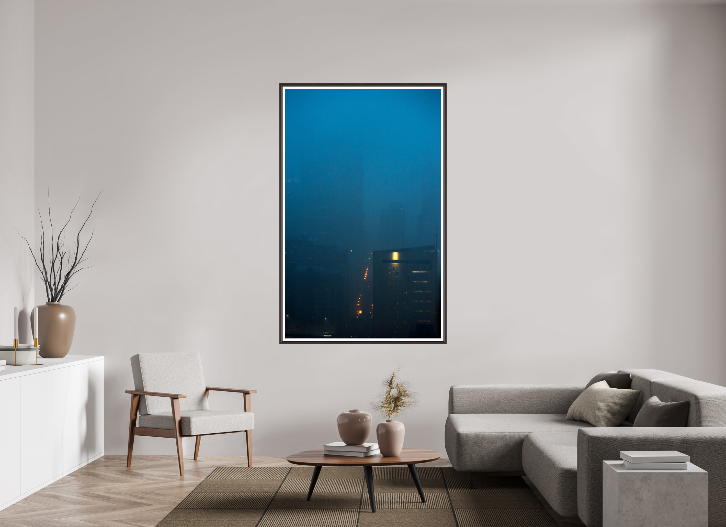 43 x 68.8″, Floater Frame (Alder Brown) "Prison"
