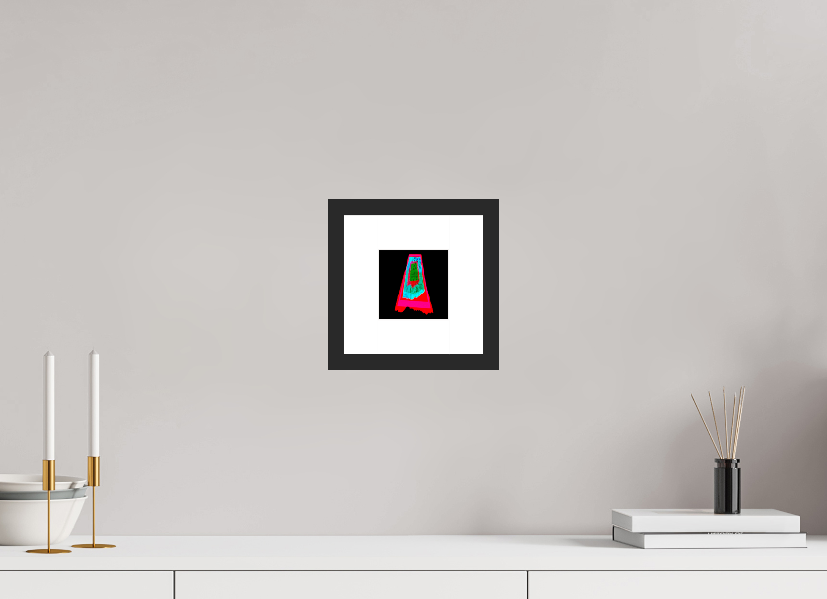 4 x 4″, Fuji Crystal Archive Print Framed (Black) Drip 001