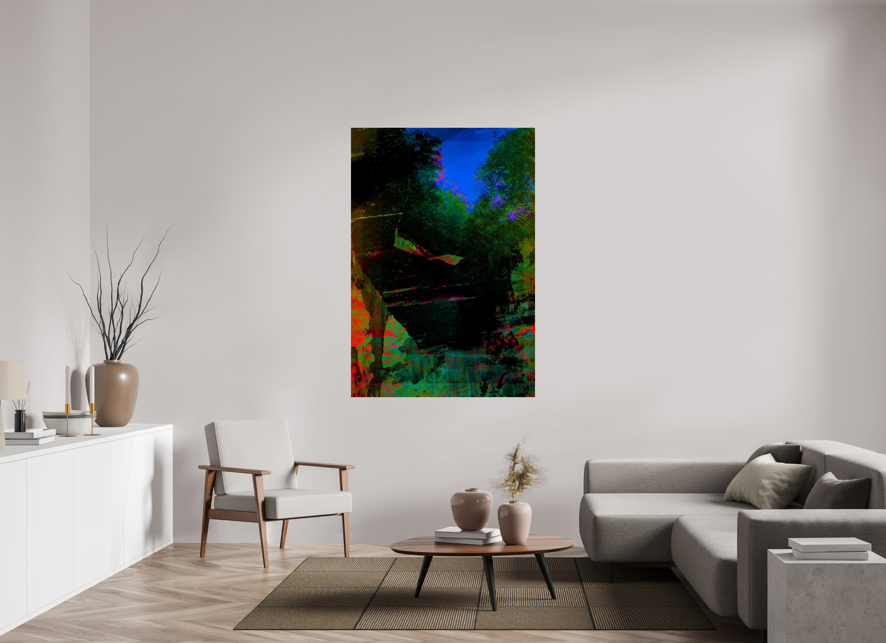 43 x 62.9″, Photo Print Under Acrylic Glass greens