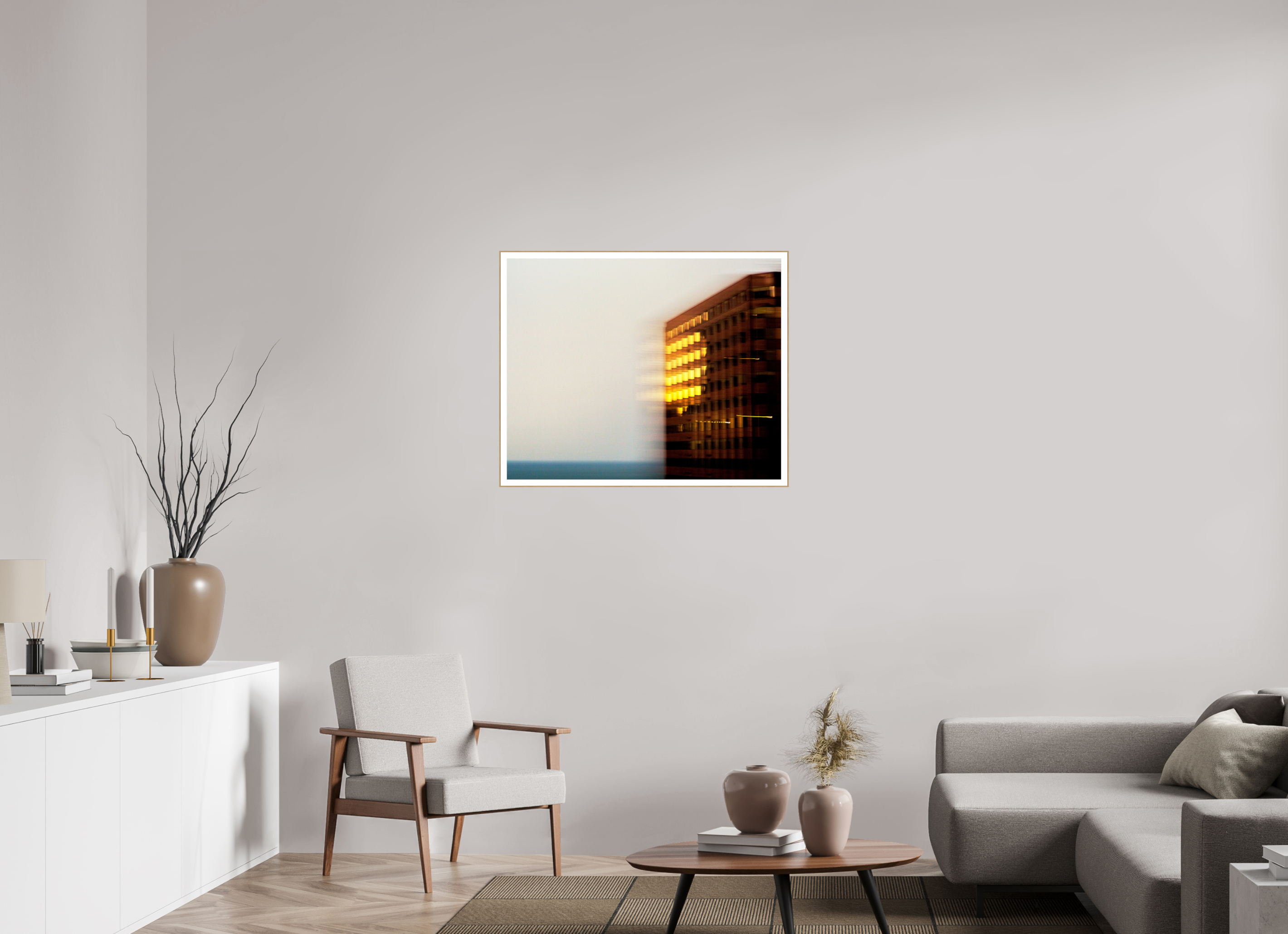34.7 x 28″, Solid Wood ArtBox (Oak) Time Flies