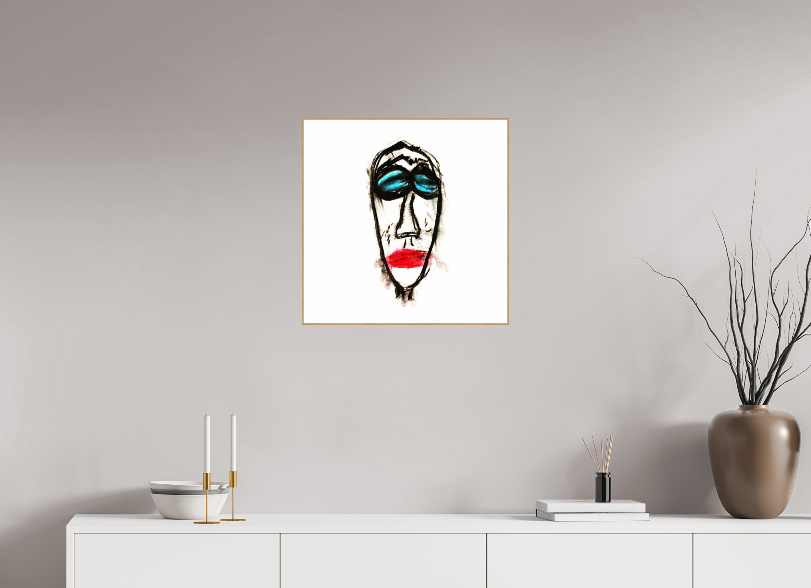 20 x 20″, Solid Wood ArtBox (Oak) Mr. Everybody