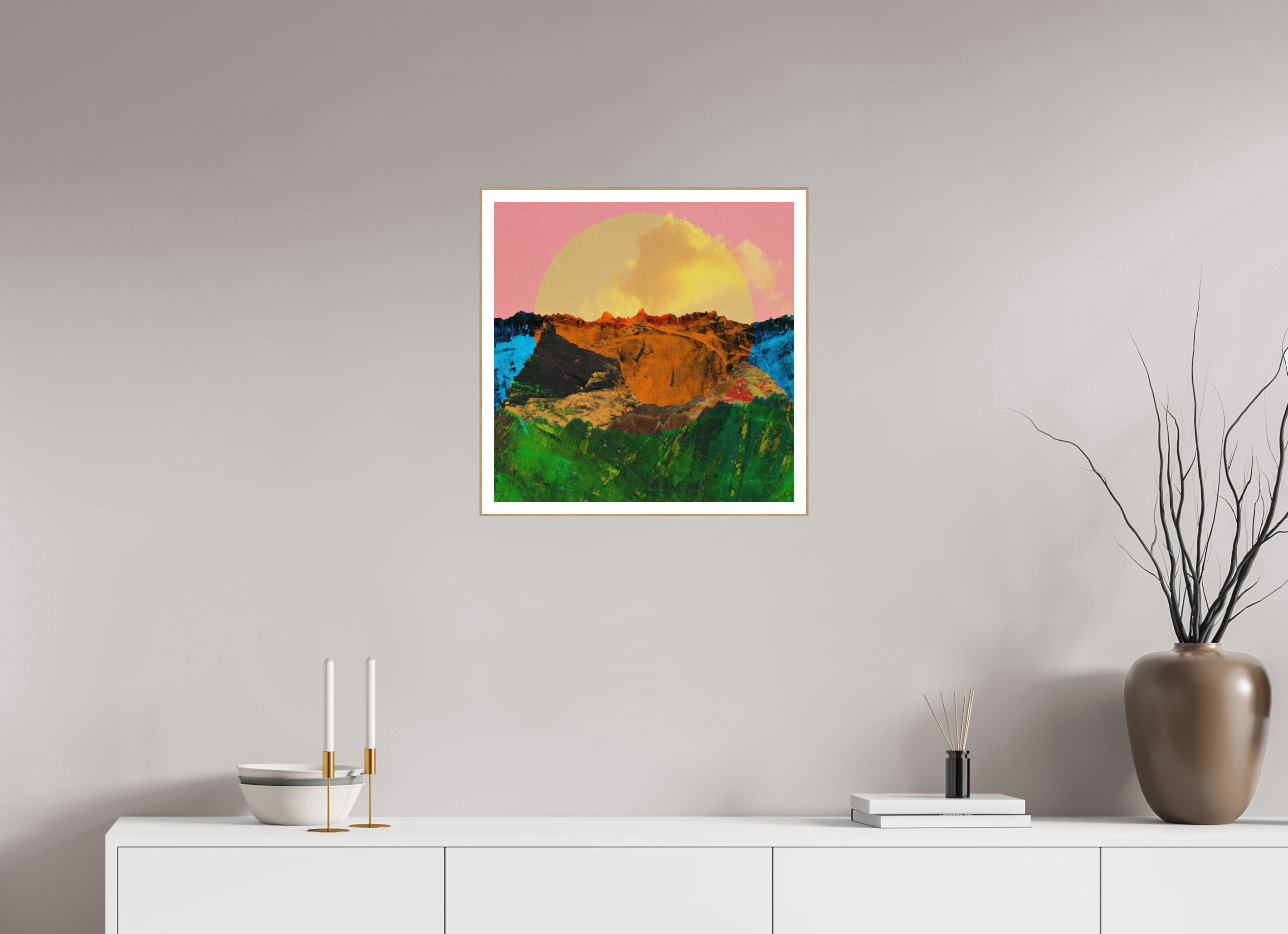 20 x 20″, Solid Wood ArtBox (Oak) Canyons