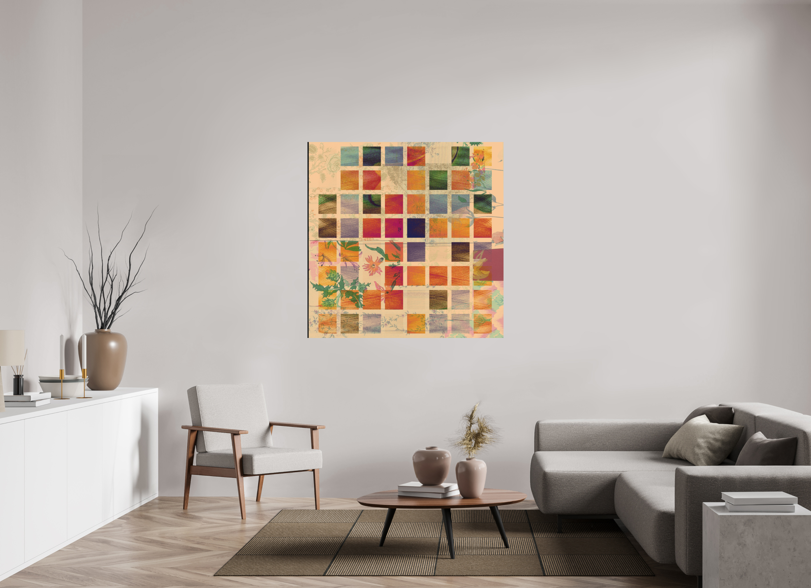 50 x 50″, Direct Print on Forex Earth Tones