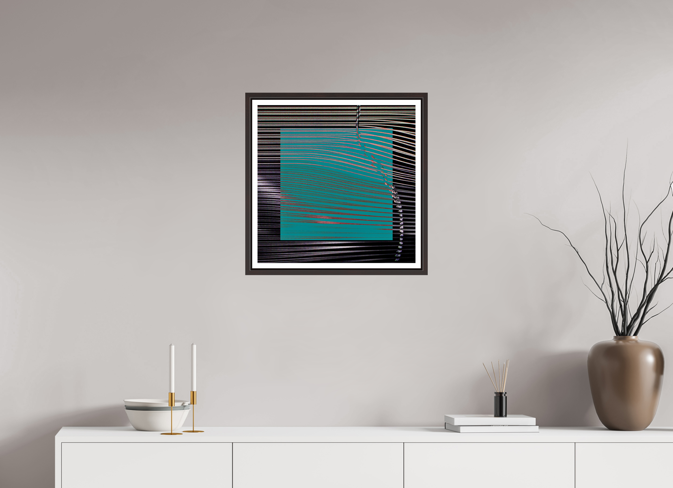20 x 20″, Floater Frame (Alder Brown) New Wave