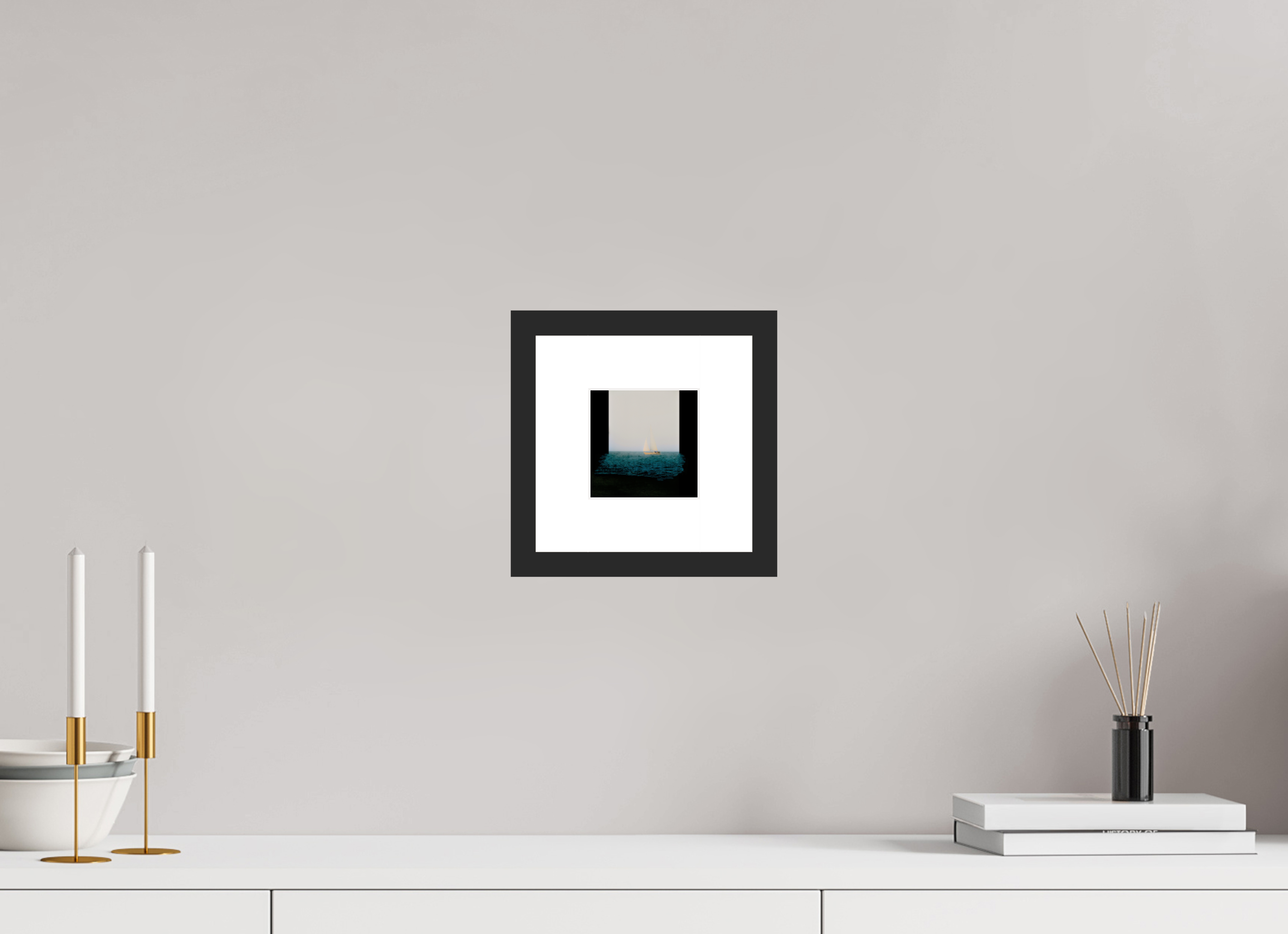 4 x 4″, Fuji Crystal Archive Print Framed (Black) Sleeps While Walking