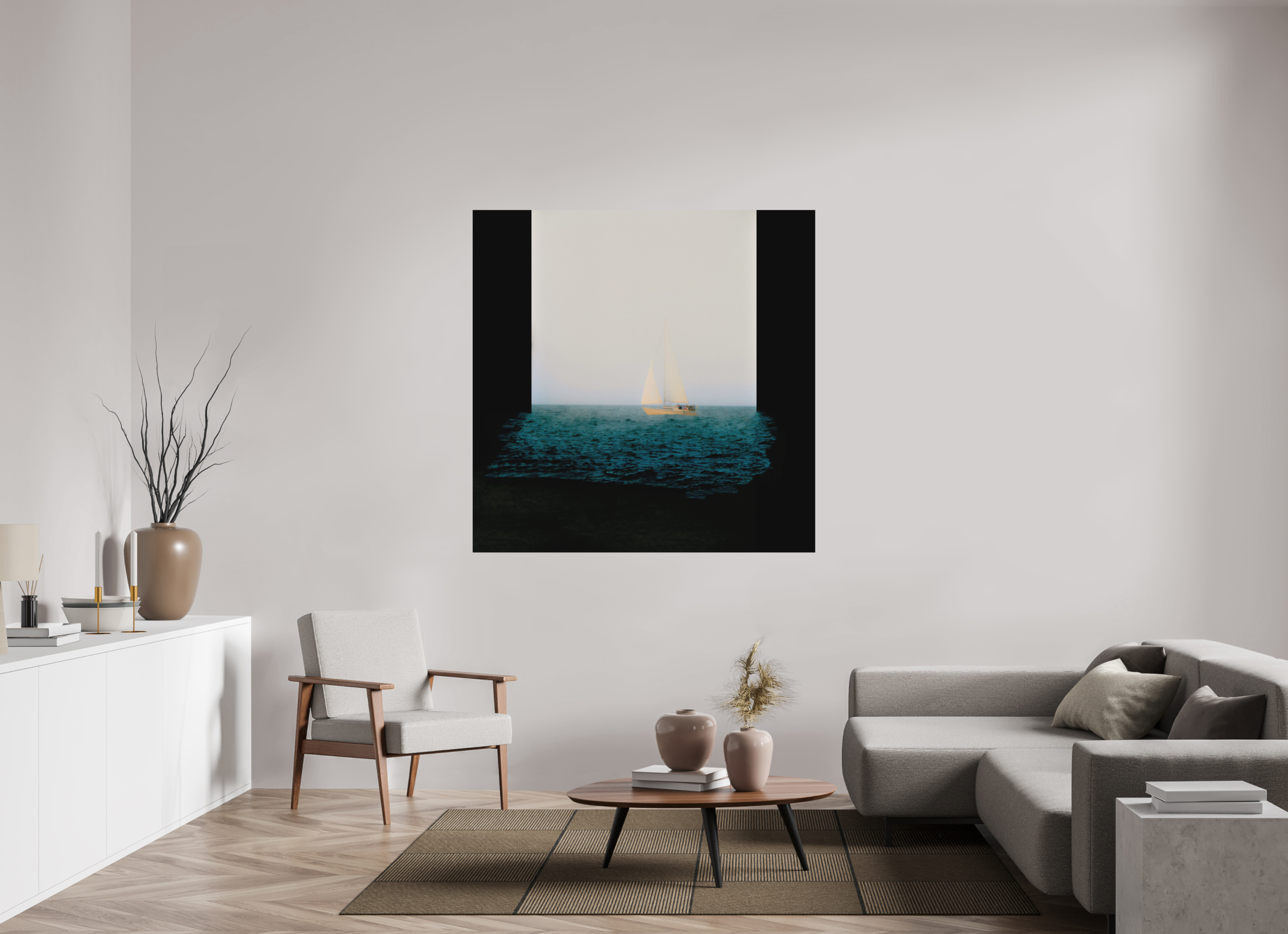 55 x 55″, Aluminum Dibond Sleeps While Walking